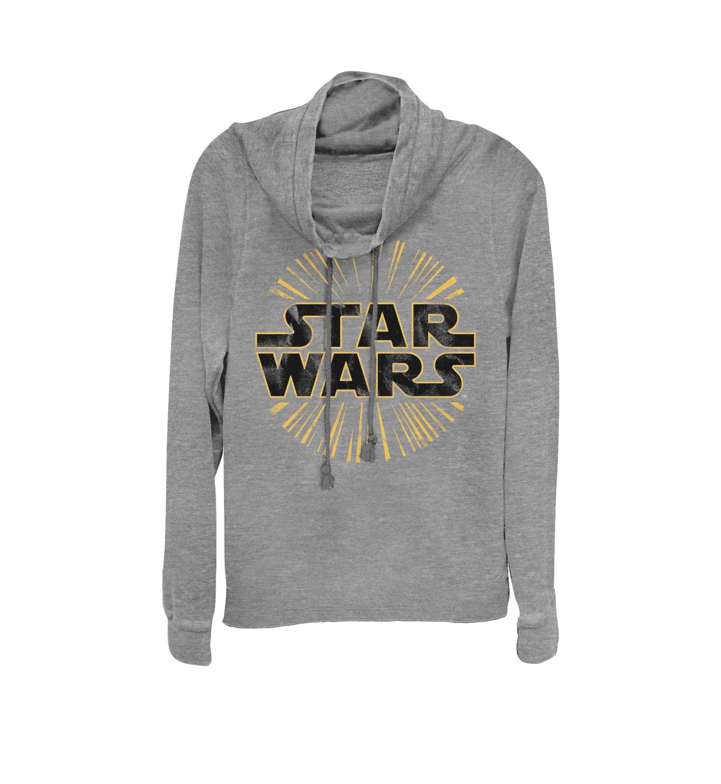 Light Burst Logo Cowl Neck Graphic Pullover