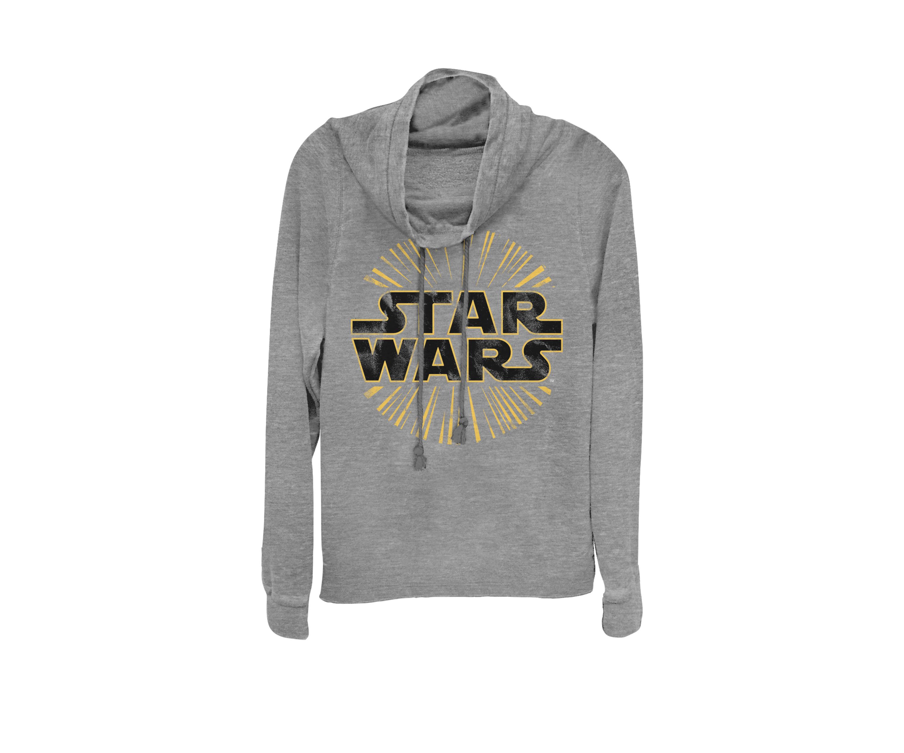 Light Burst Logo Cowl Neck Graphic Pullover