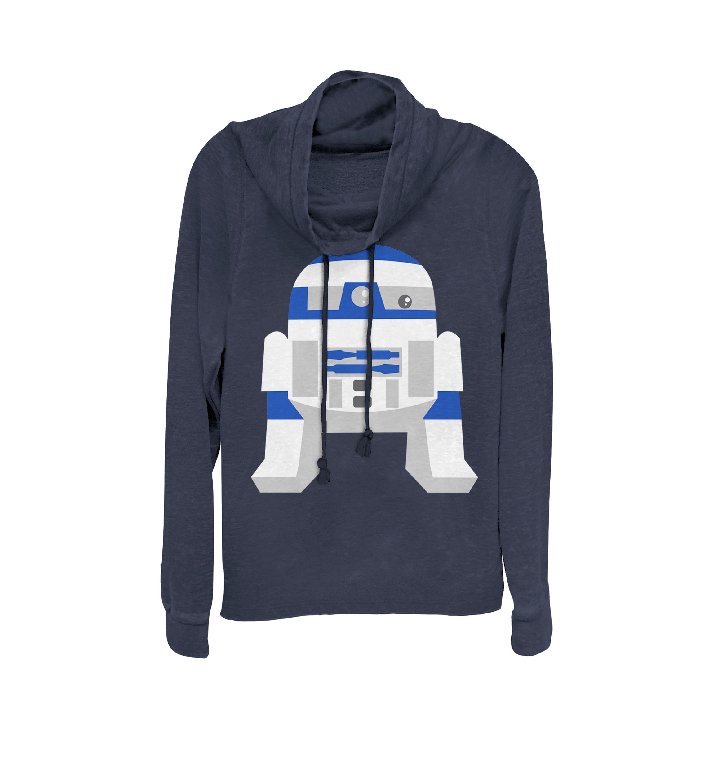 Cute Cartoon R2-D2 Droid Cowl Neck Graphic Pullover