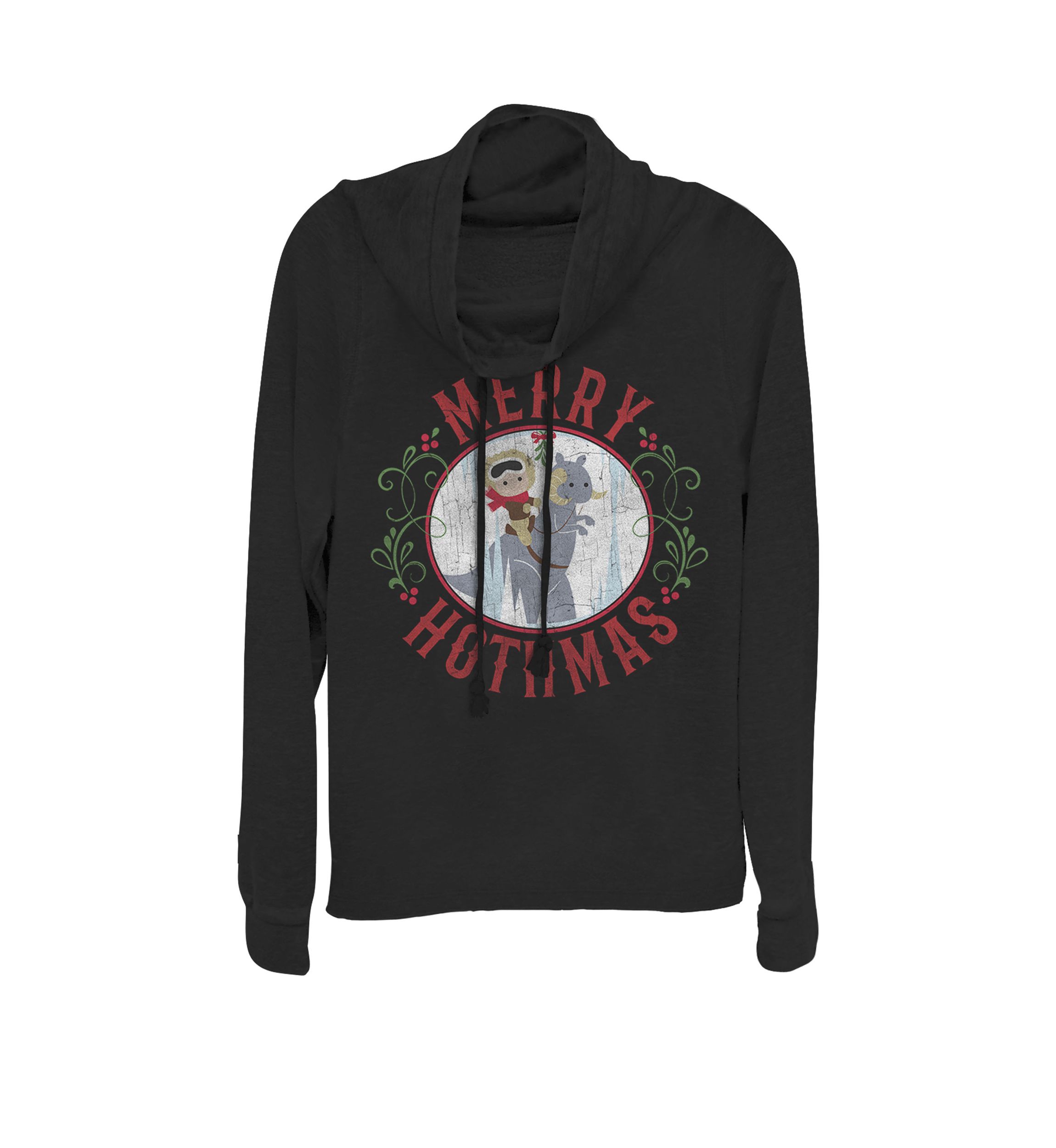 Merry Hothmas Cowl Neck Graphic Pullover