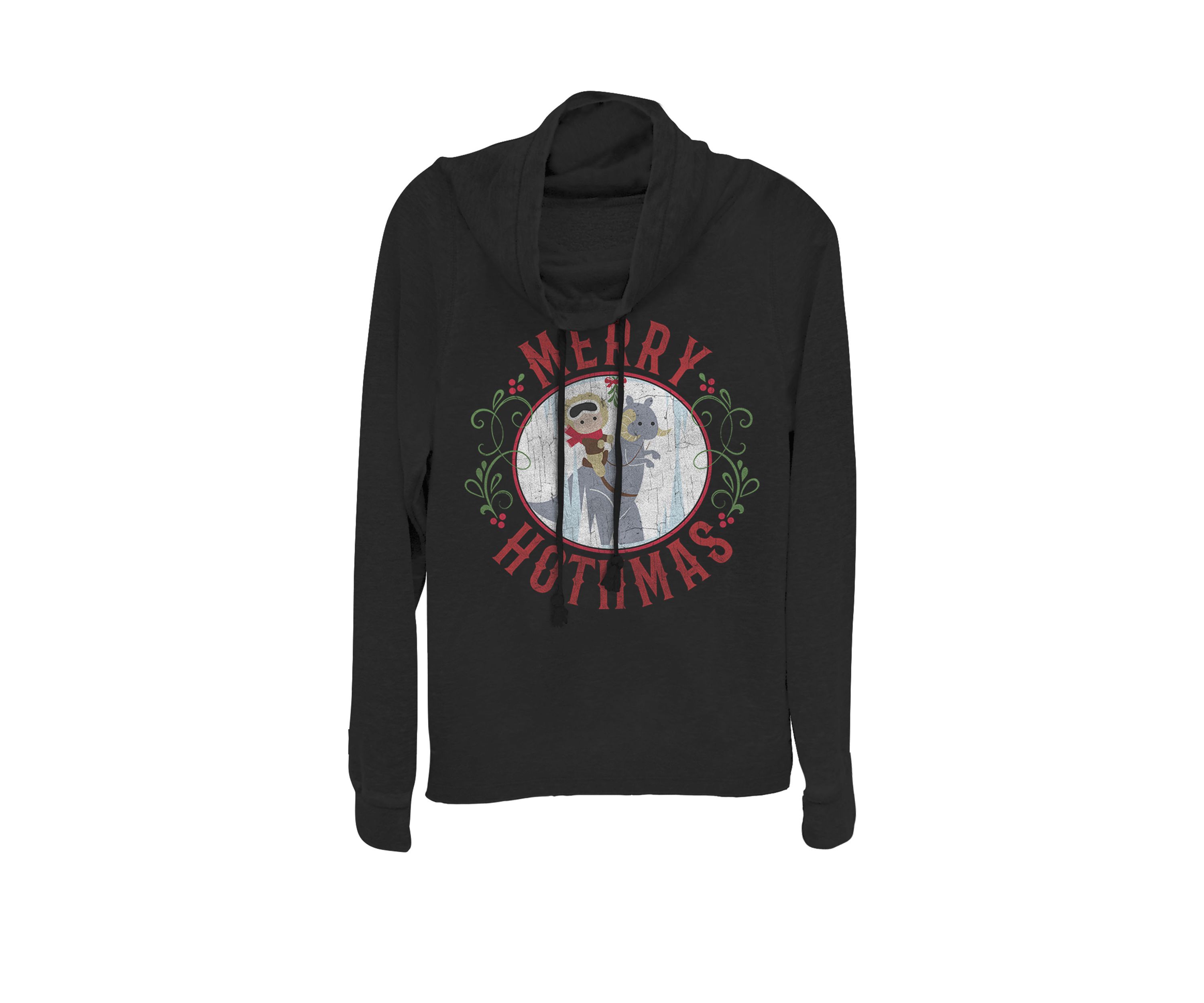 Merry Hothmas Cowl Neck Graphic Pullover