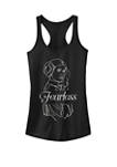 Womens Princess Leia Fearless Outline Graphic Racerback Tank