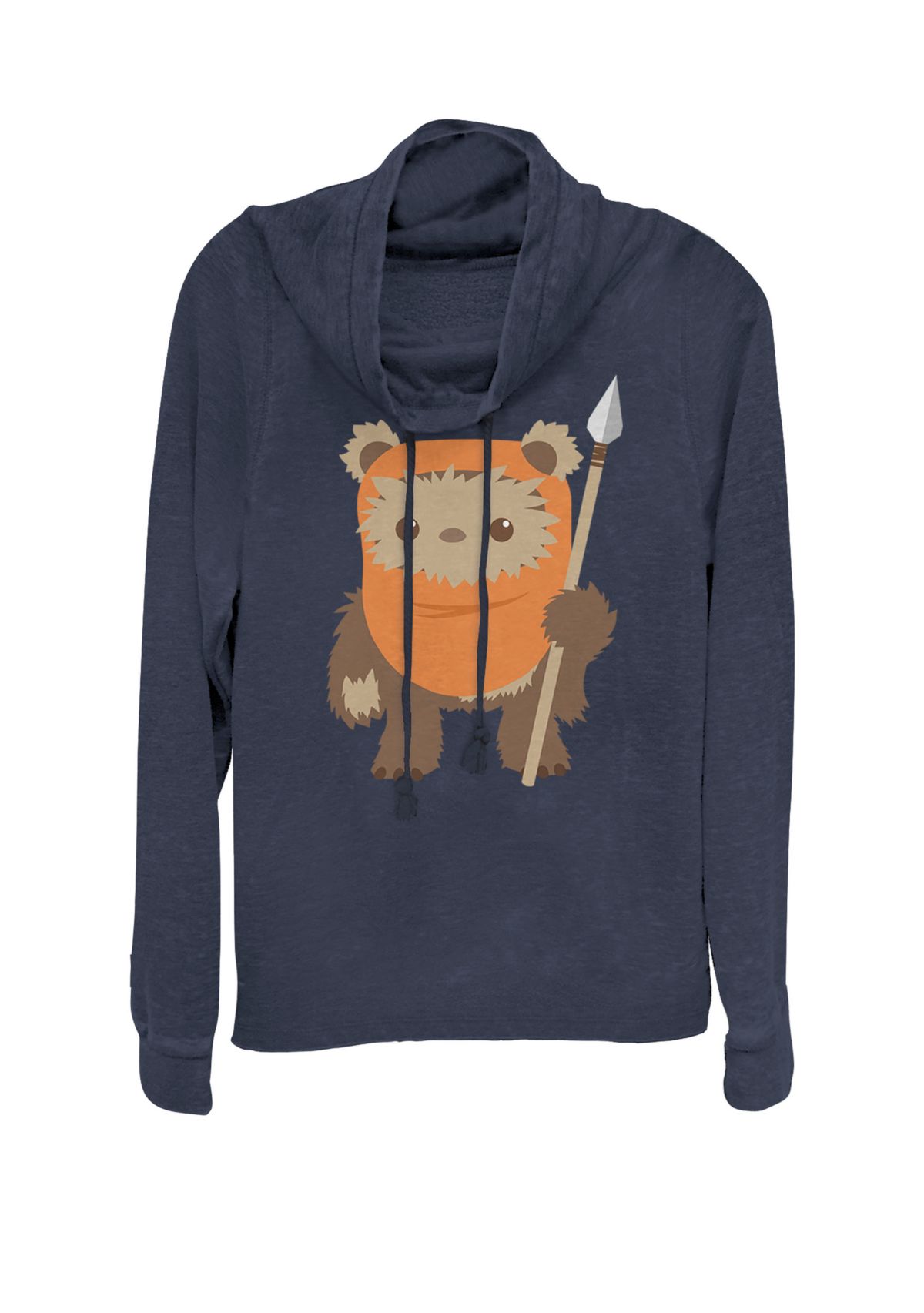 Wicket Ewok Chibi Kawaii Cute Graphic Cowl Neck Pullover