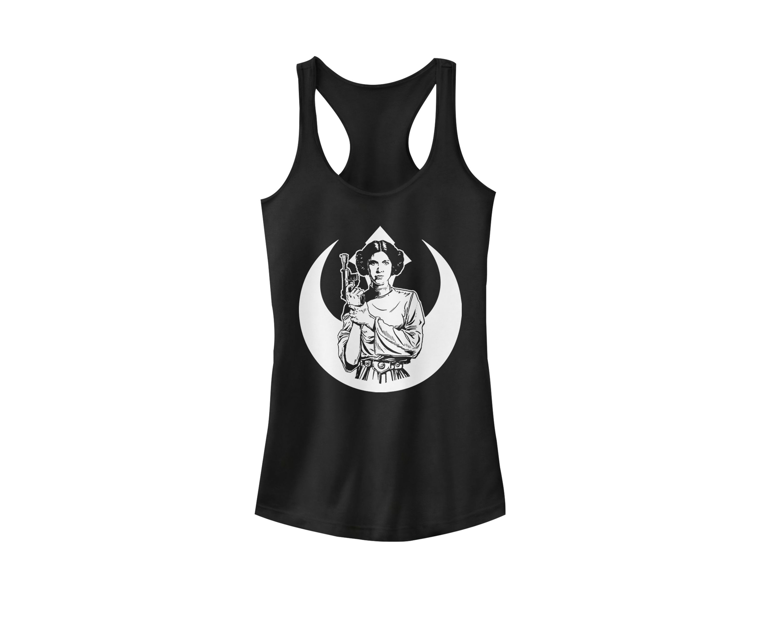 Simple Rebel Princess Graphic Racerback Tank