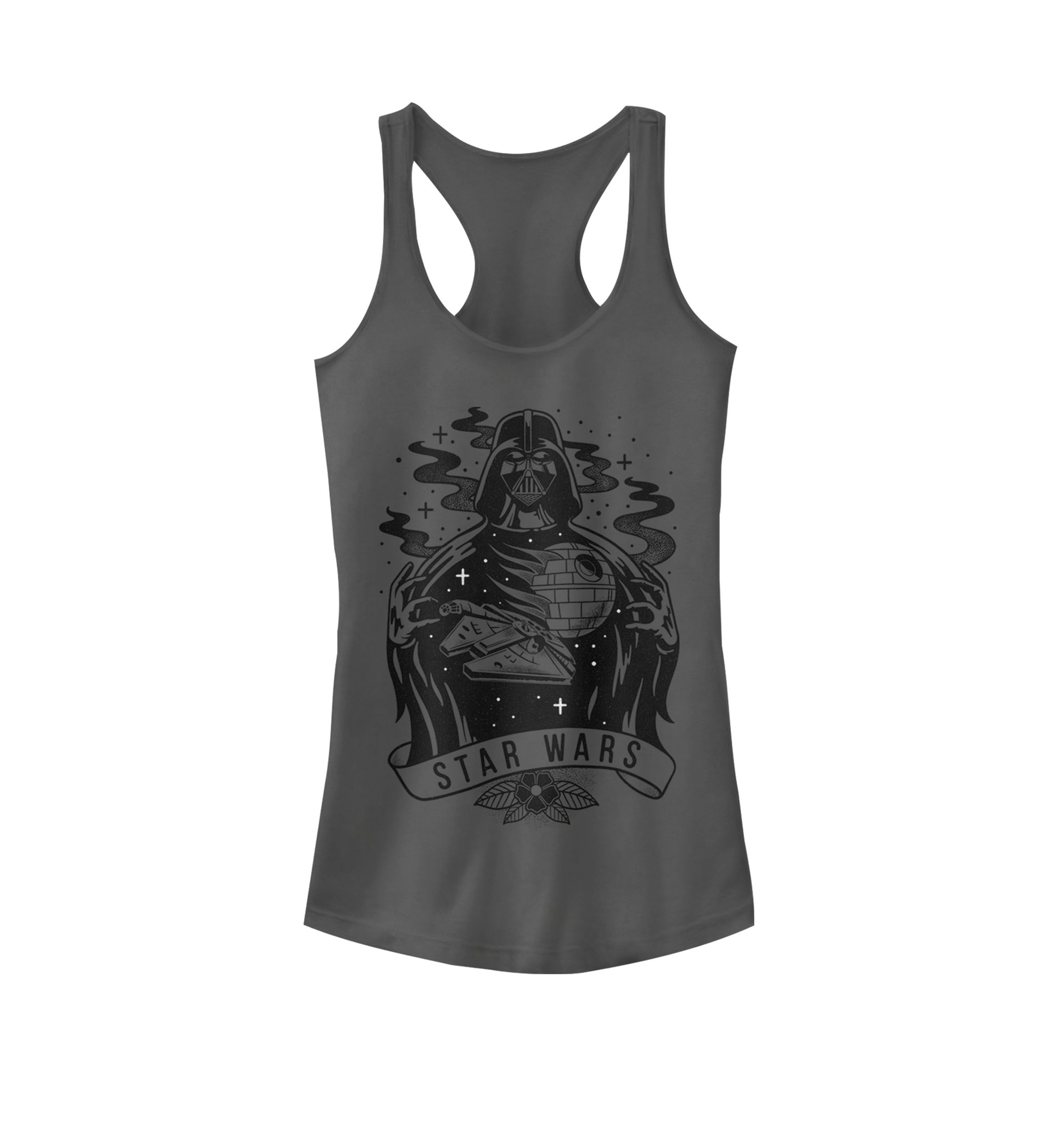 Darth Vader Tattoo Sketch Design Racerback Graphic Tank