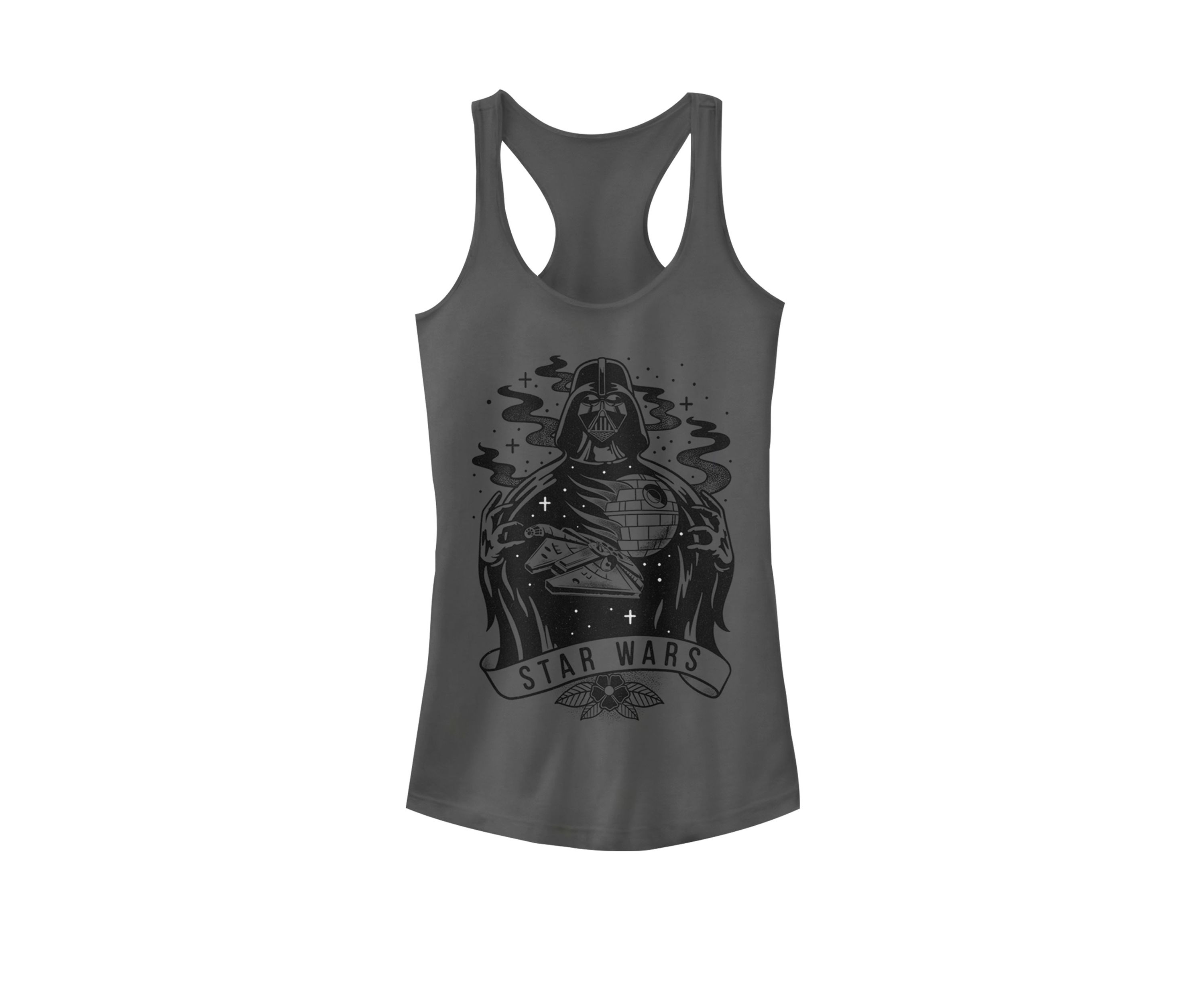 Darth Vader Tattoo Sketch Design Racerback Graphic Tank