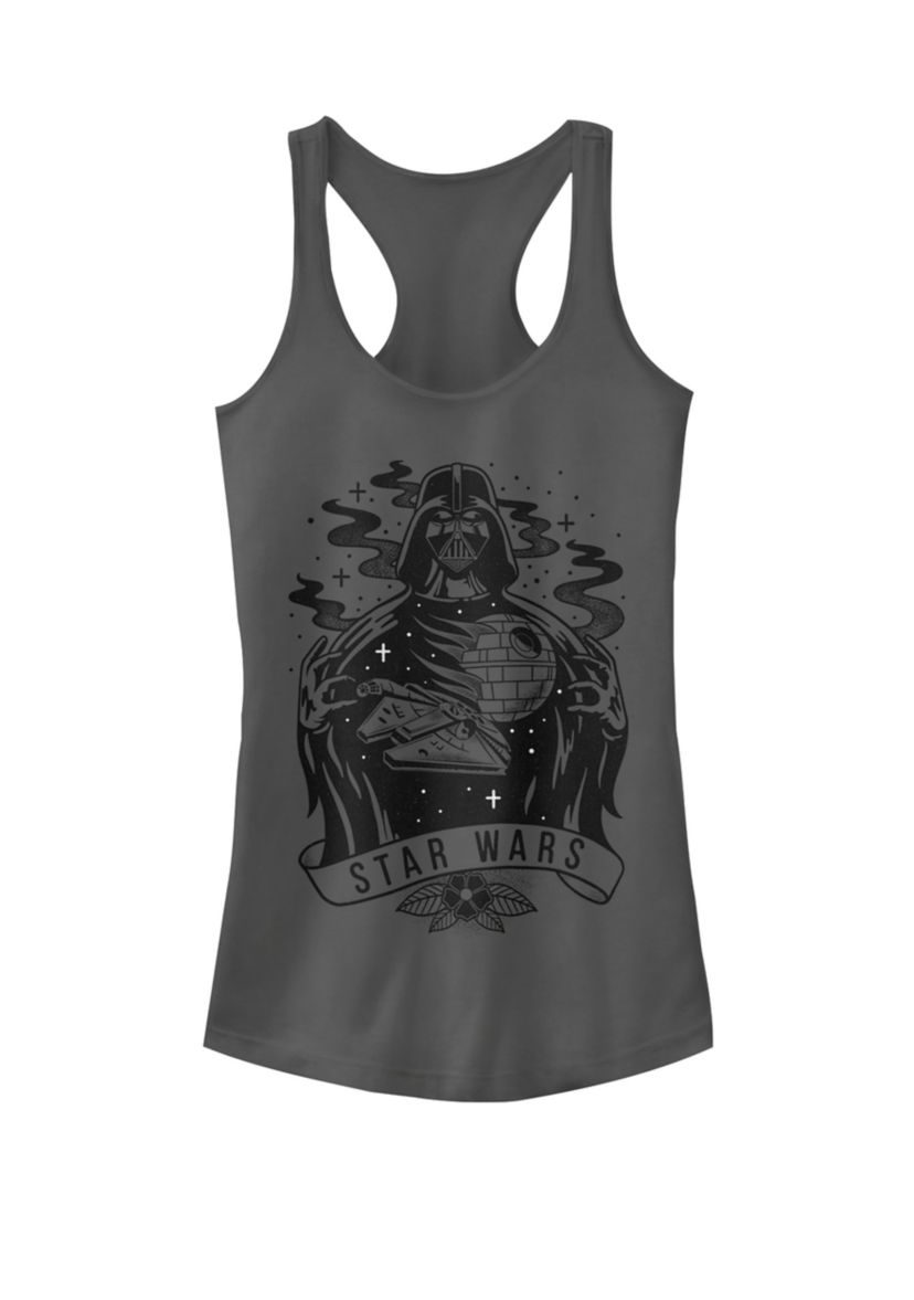 Darth Vader Tattoo Sketch Design Racerback Graphic Tank