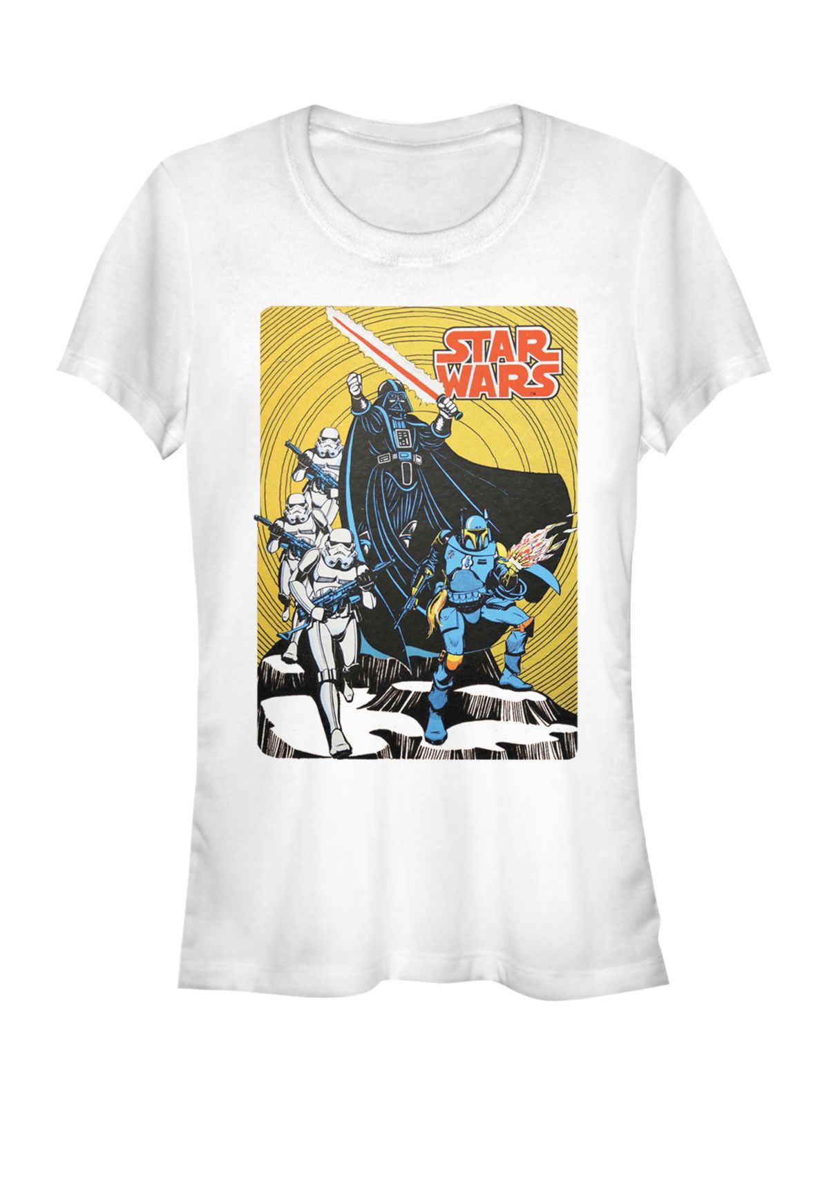 Retro Darth Vader Comic Poster Short Sleeve Graphic T-Shirt