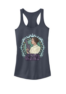 Star Wars Women's A New Hope Princess Leia Stained Glass Racerback Graphic Tank Top, XXL