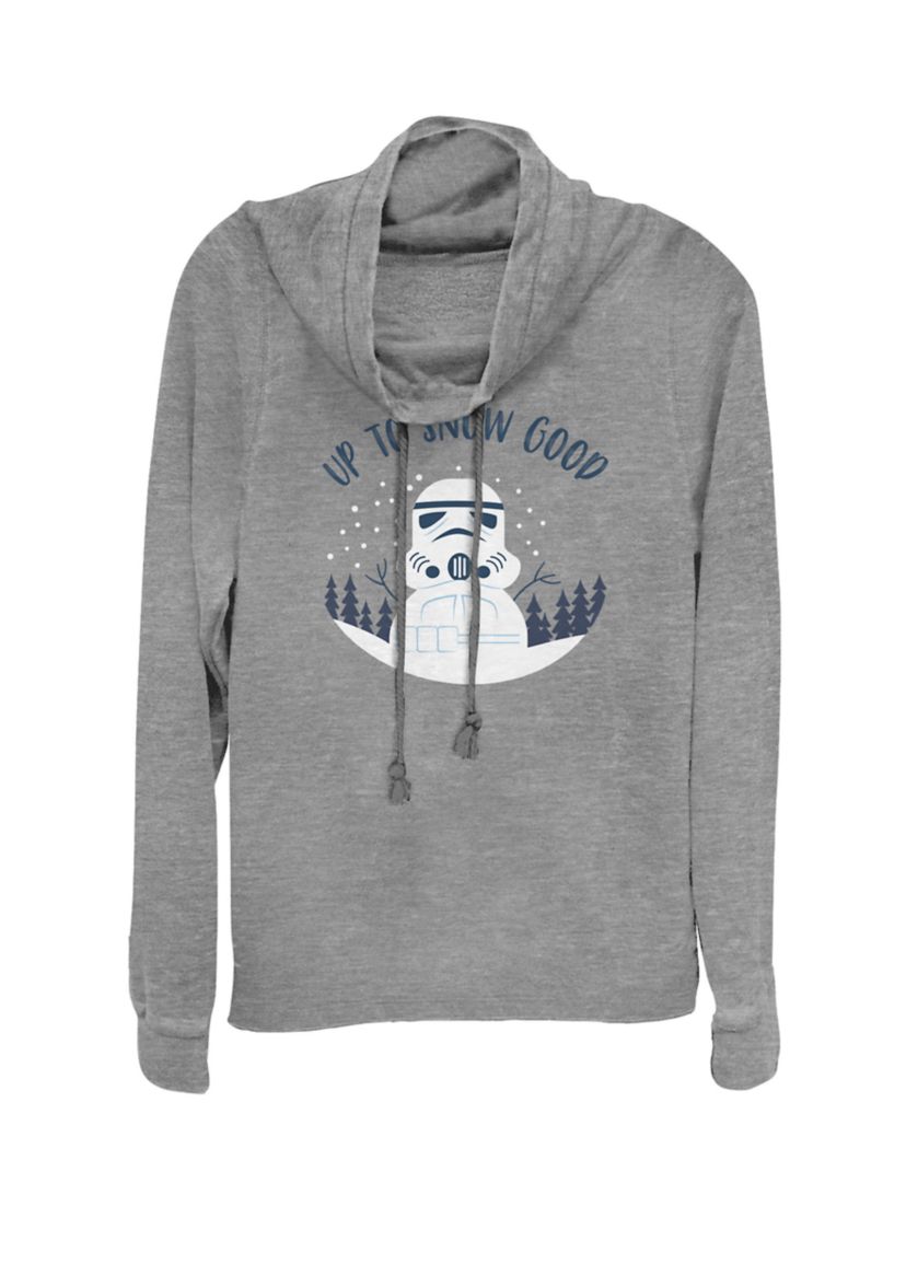 Stormtrooper Snow Good Snowman Christmas Cowl Neck Graphic Pullover