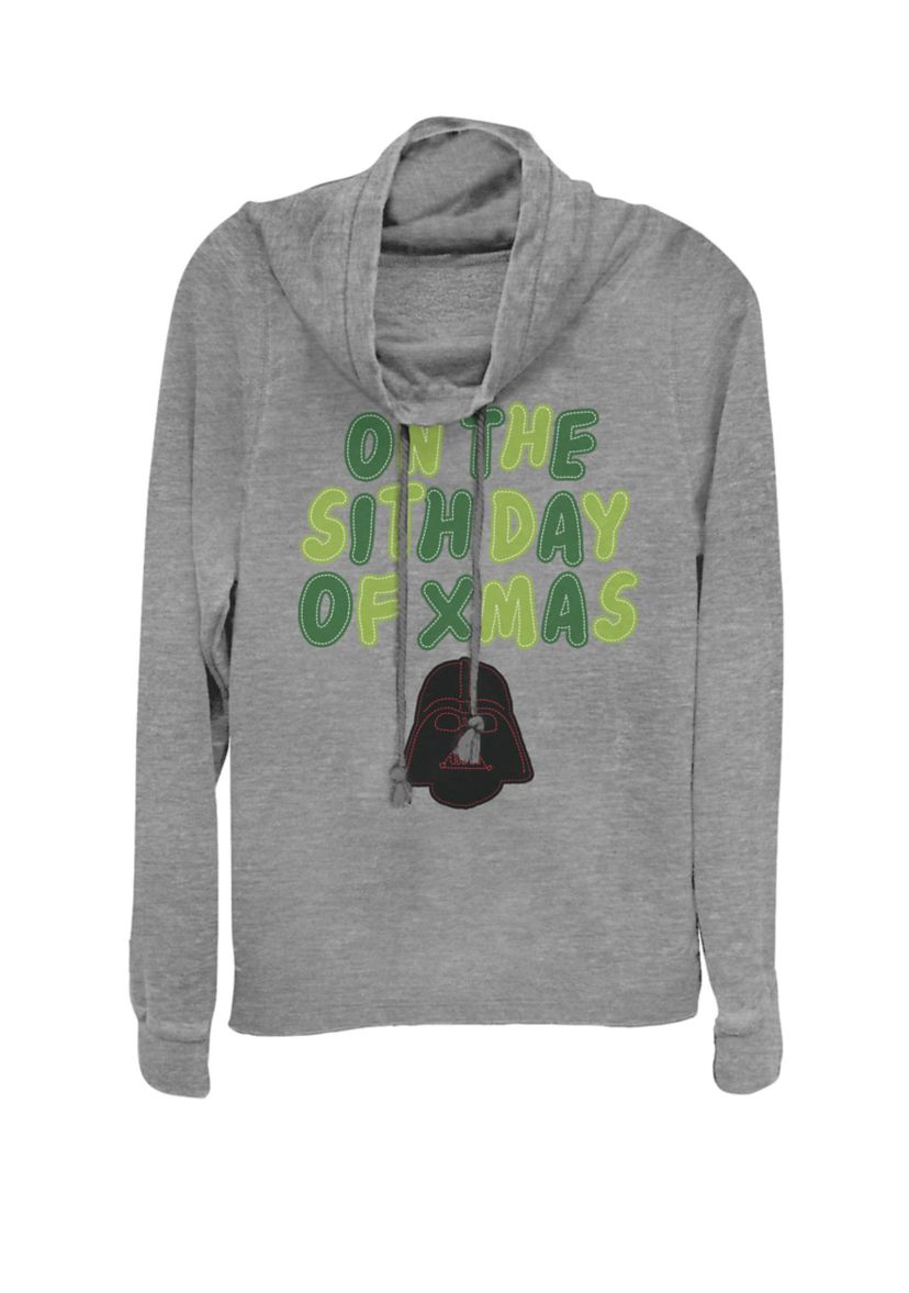 Darth Vader Sith Day Of Christmas Cowl Neck Graphic Pullover