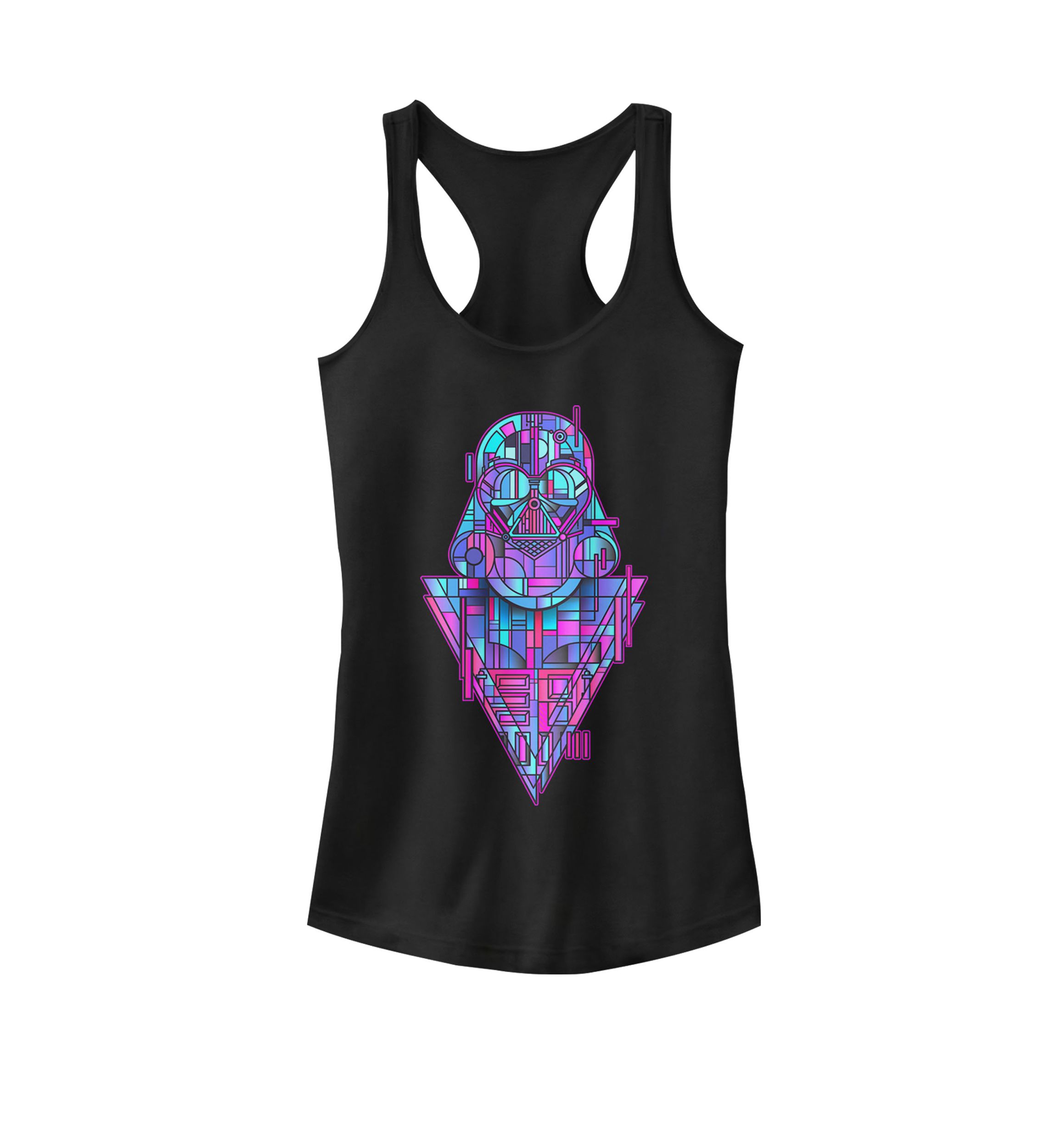 Vader Geometric Panel Racerback Graphic Tank