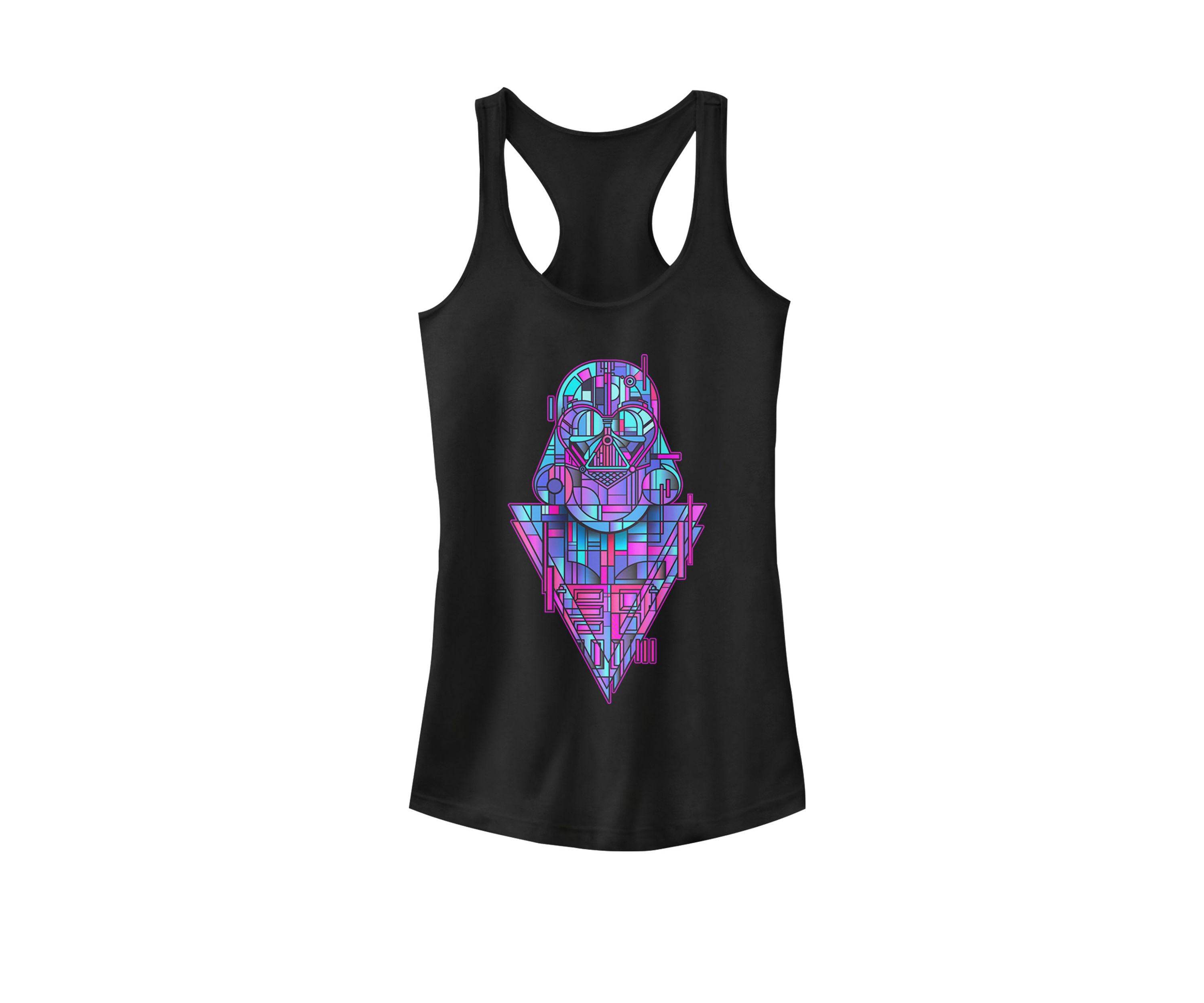 Vader Geometric Panel Racerback Graphic Tank