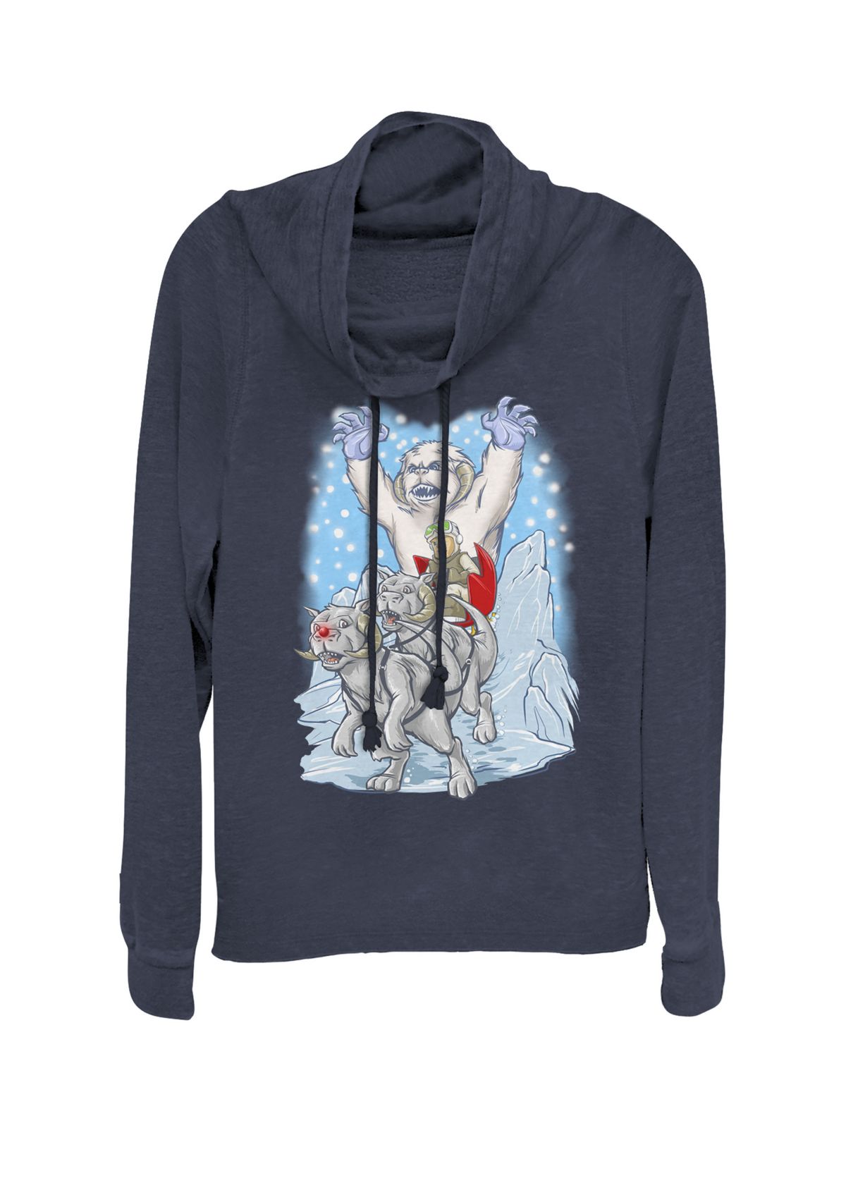 Holiday Yeti Luke Skywalker Cowl Neck Graphic Pullover