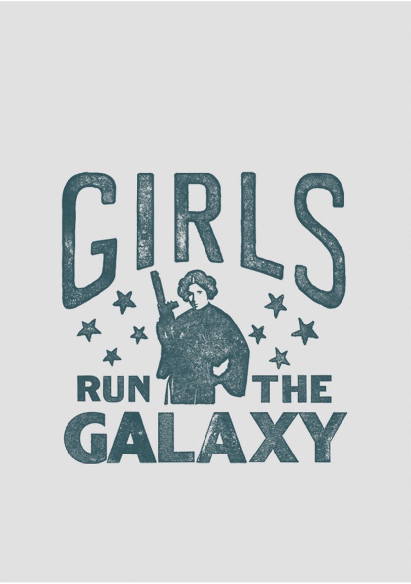 Juniors Girls Run The Galaxy Graphic Tank