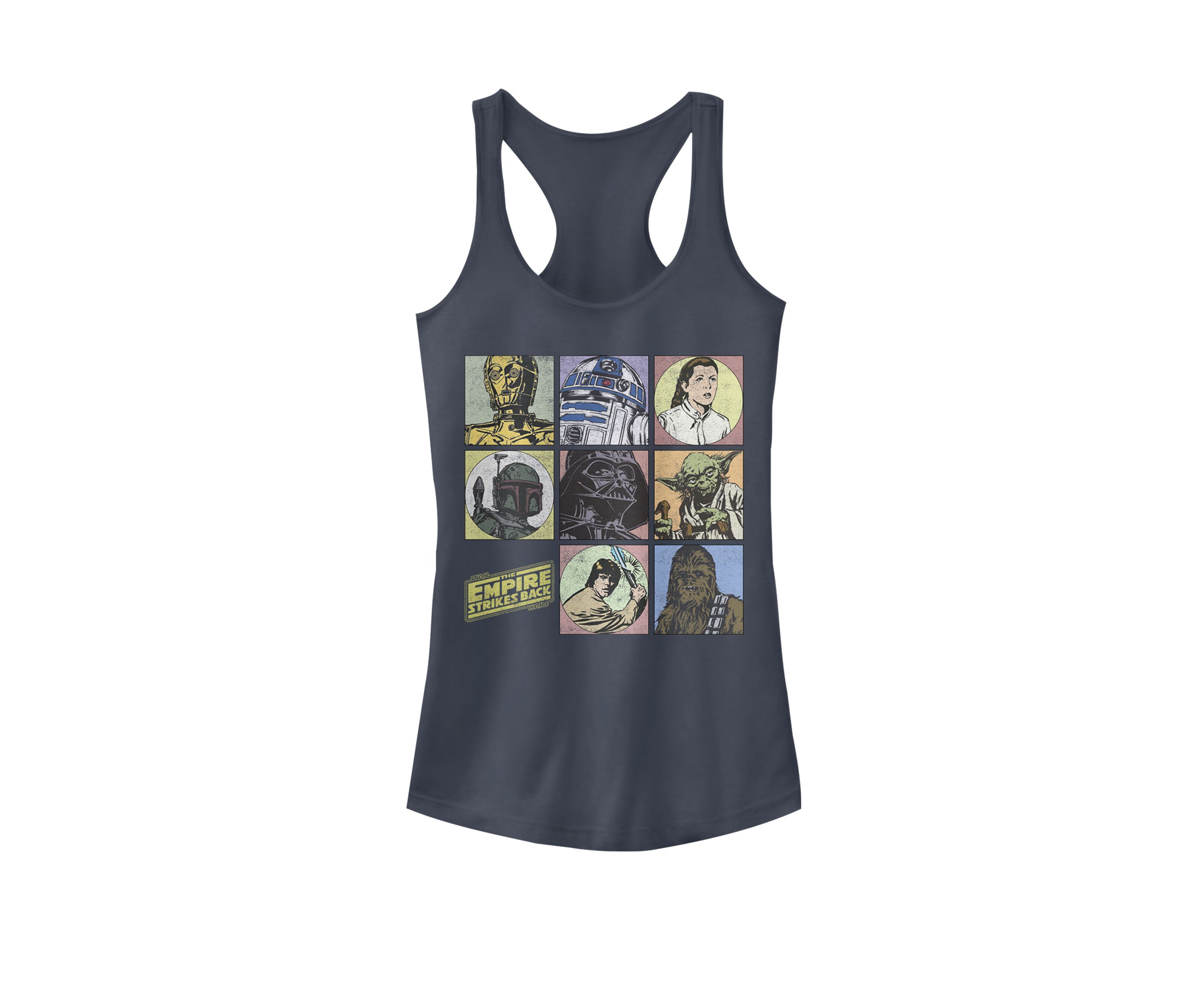 The Empire Strikes Back Character Boxes Racerback Graphic Tank
