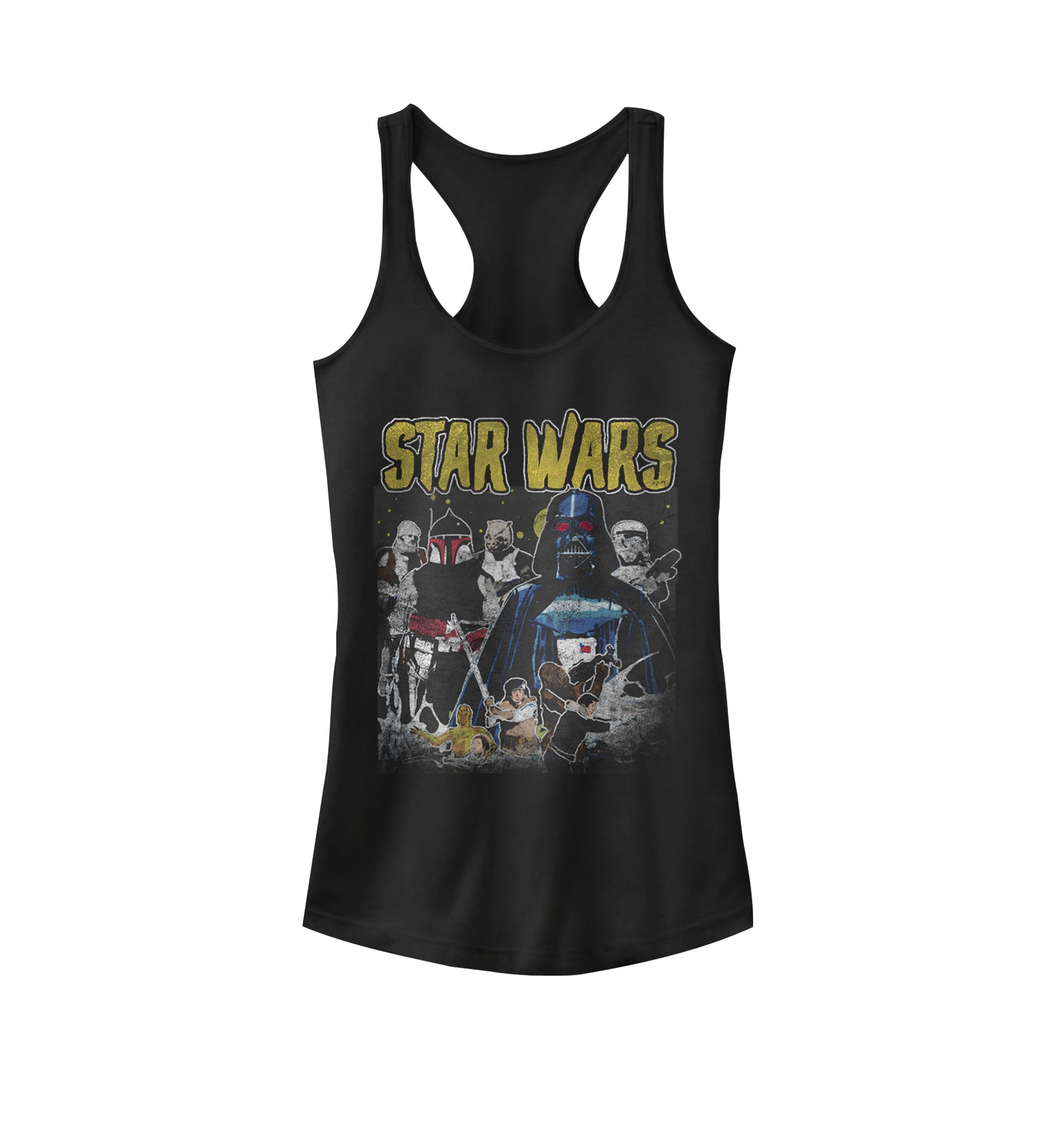 Darth Vader Battle Scene Racerback Graphic Tank