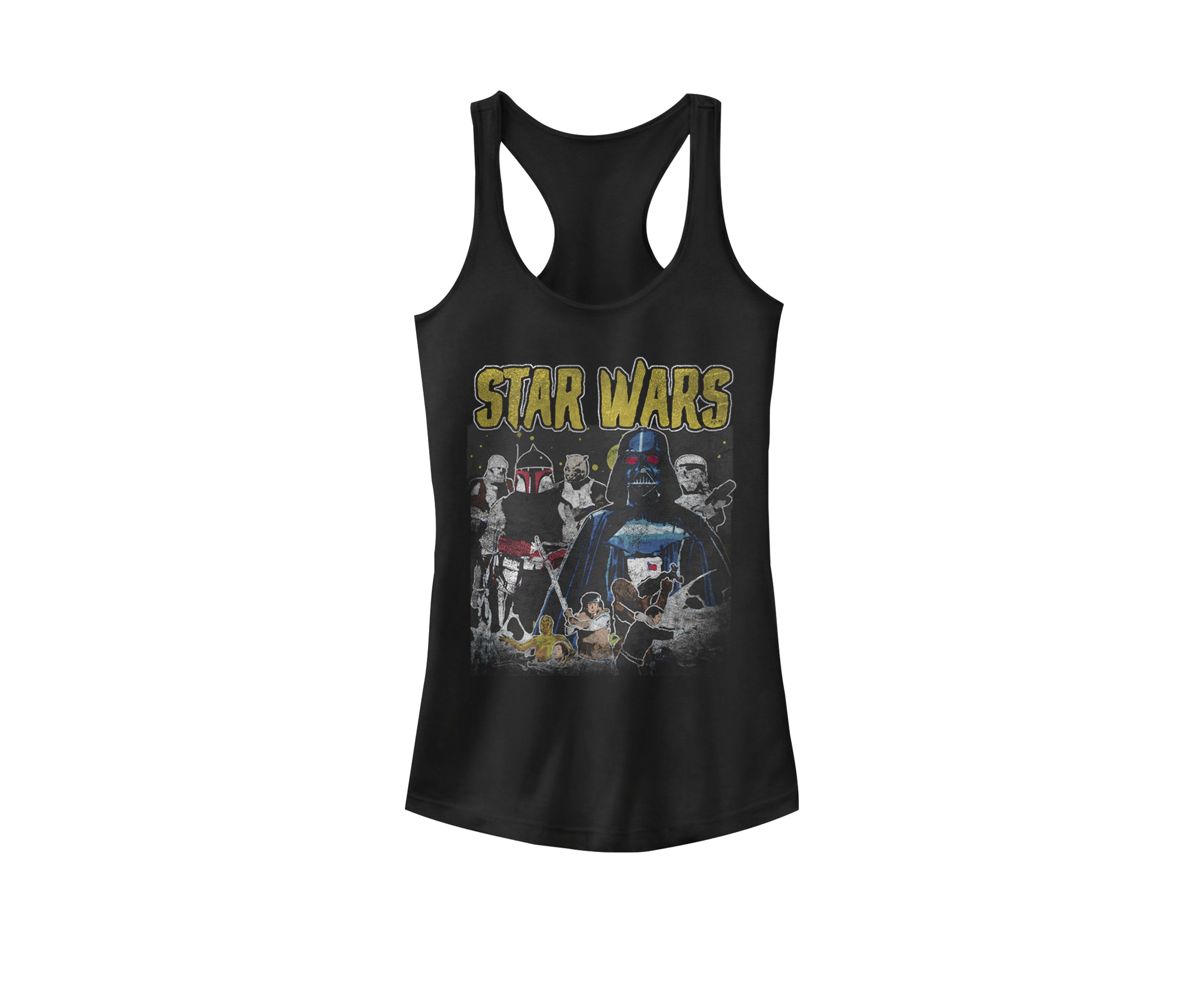 Darth Vader Battle Scene Racerback Graphic Tank