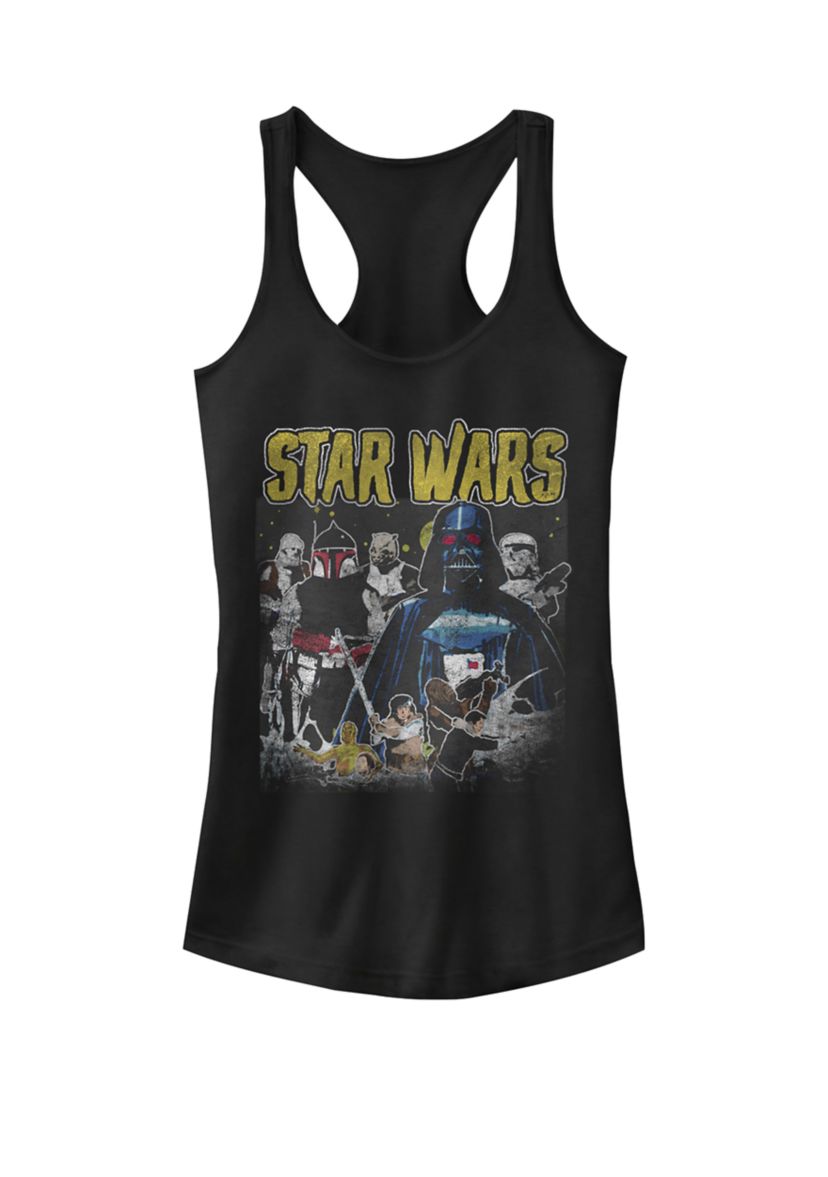 Darth Vader Battle Scene Racerback Graphic Tank