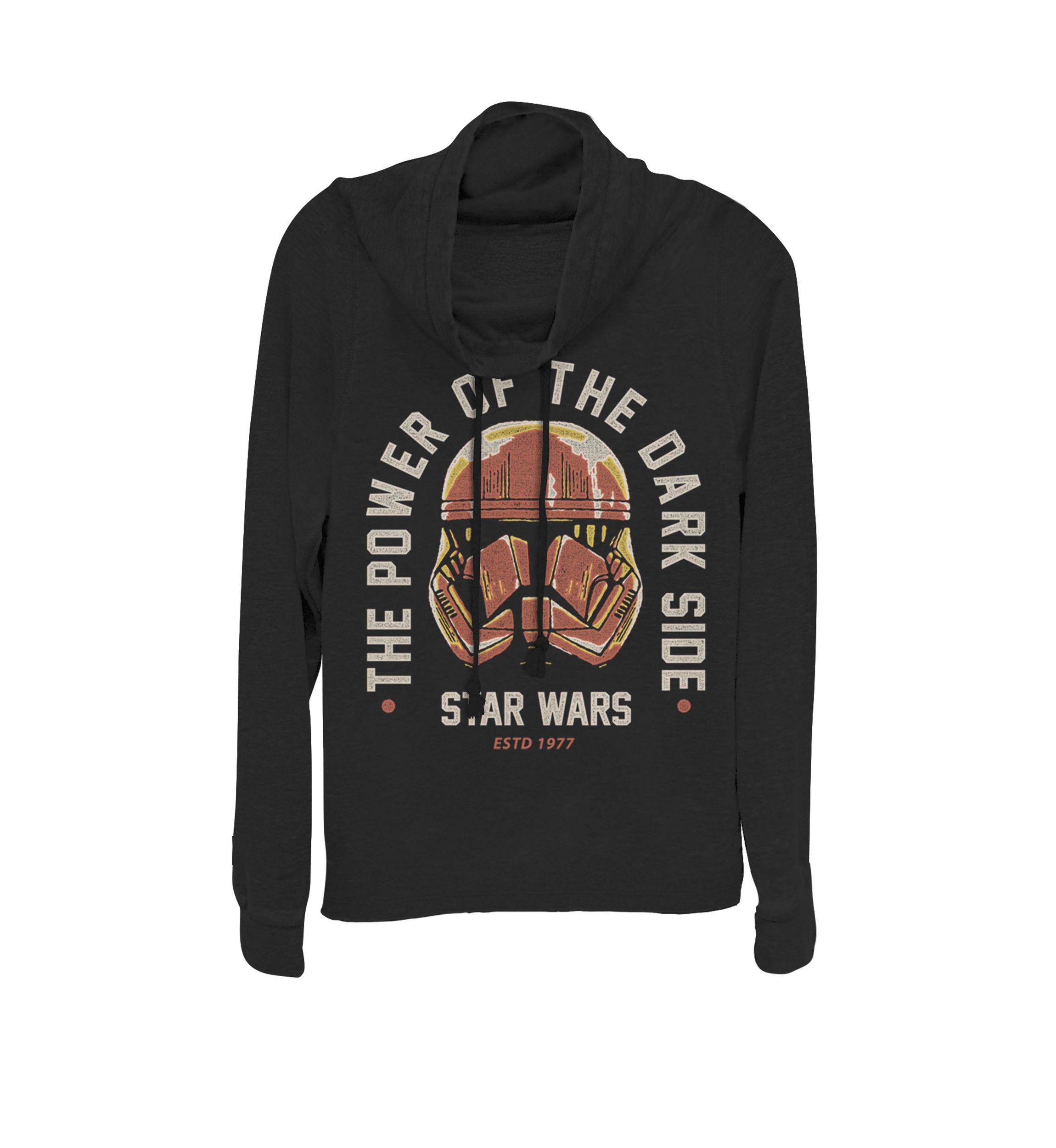 Rise Of Skywalker Red Trooper Helmet Power Of The Dark Side Cowl Neck Graphic Pullover