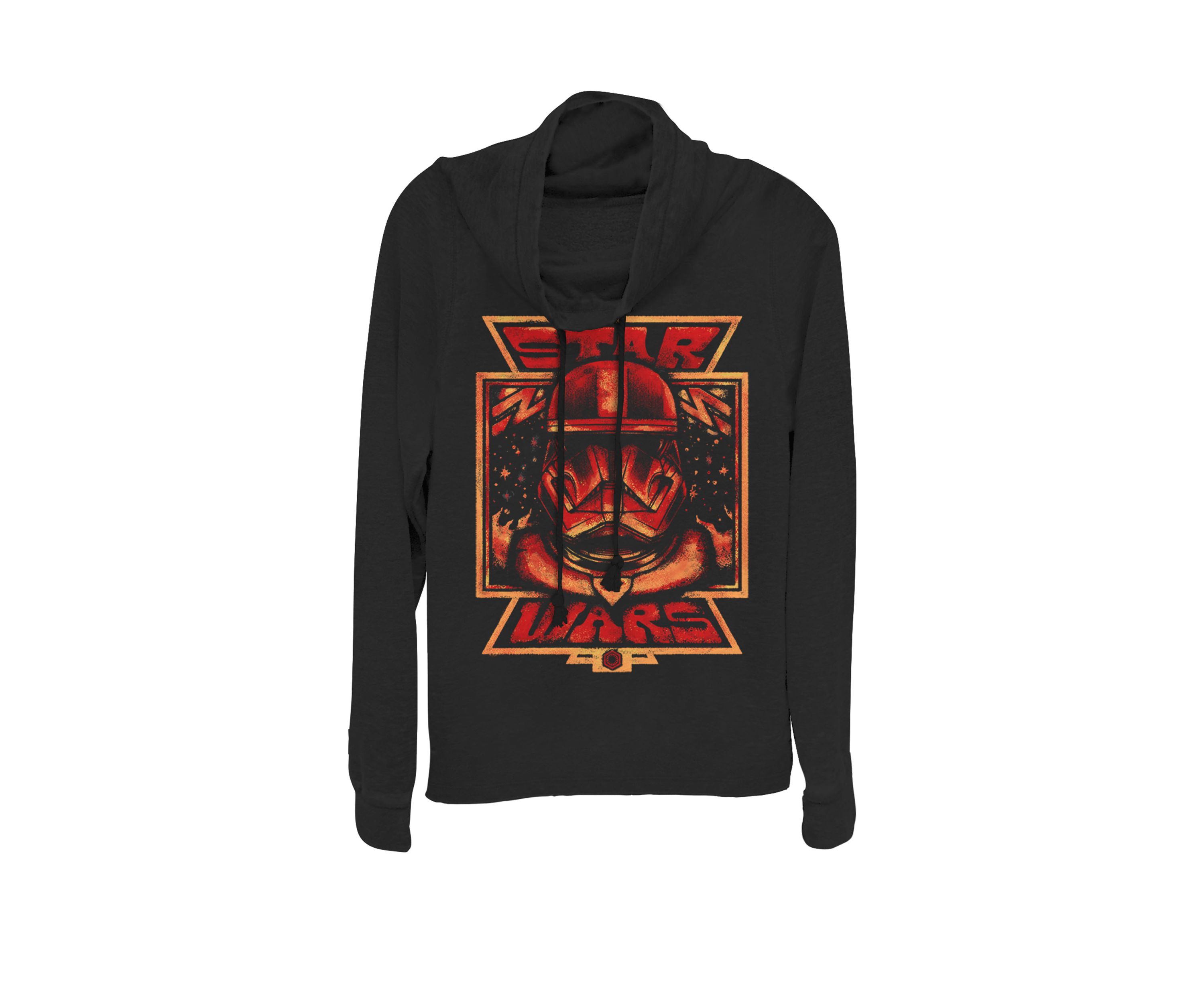 Rise Of Skywalker Red Trooper Helmet Cowl Neck Graphic Pullover