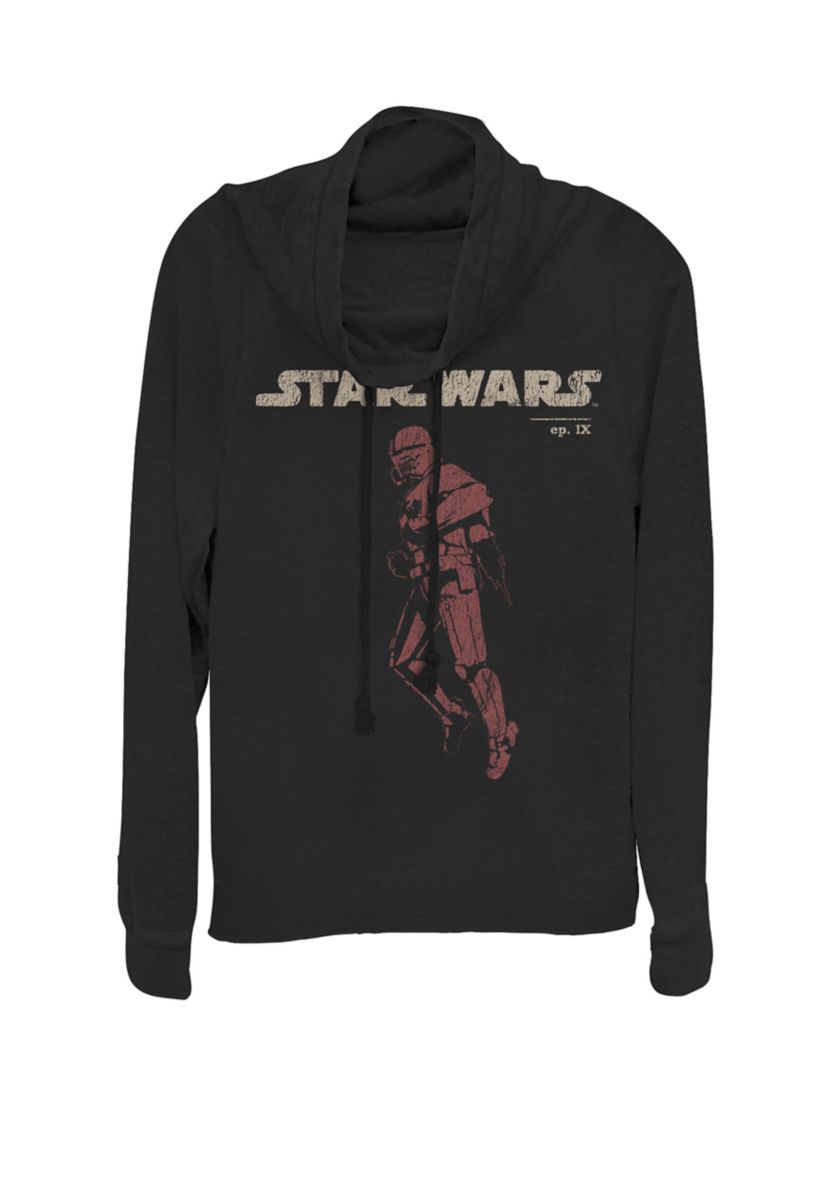 Rise Of Skywalker Red Trooper Jet Pack Cowl Neck Graphic Pullover
