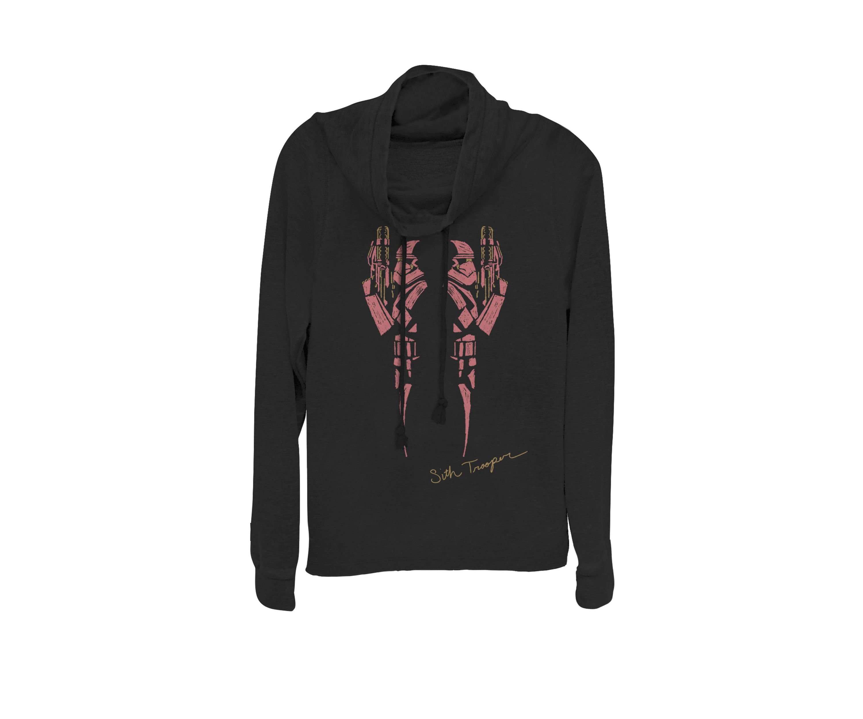 Rise Of Skywalker Red Trooper Double Trouble Cowl Neck Graphic Pullover