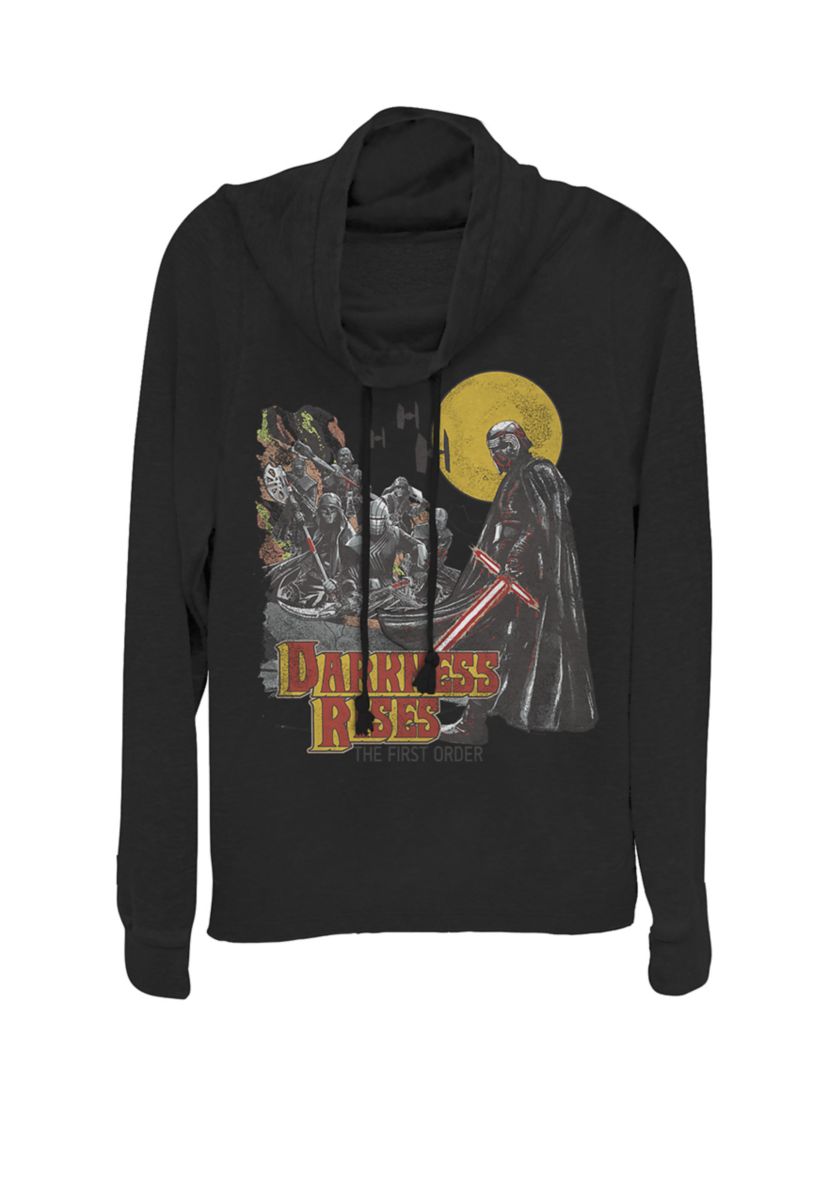 Rise Of Skywalker Kylo Ren Darkness Rises Cowl Neck Graphic Pullover