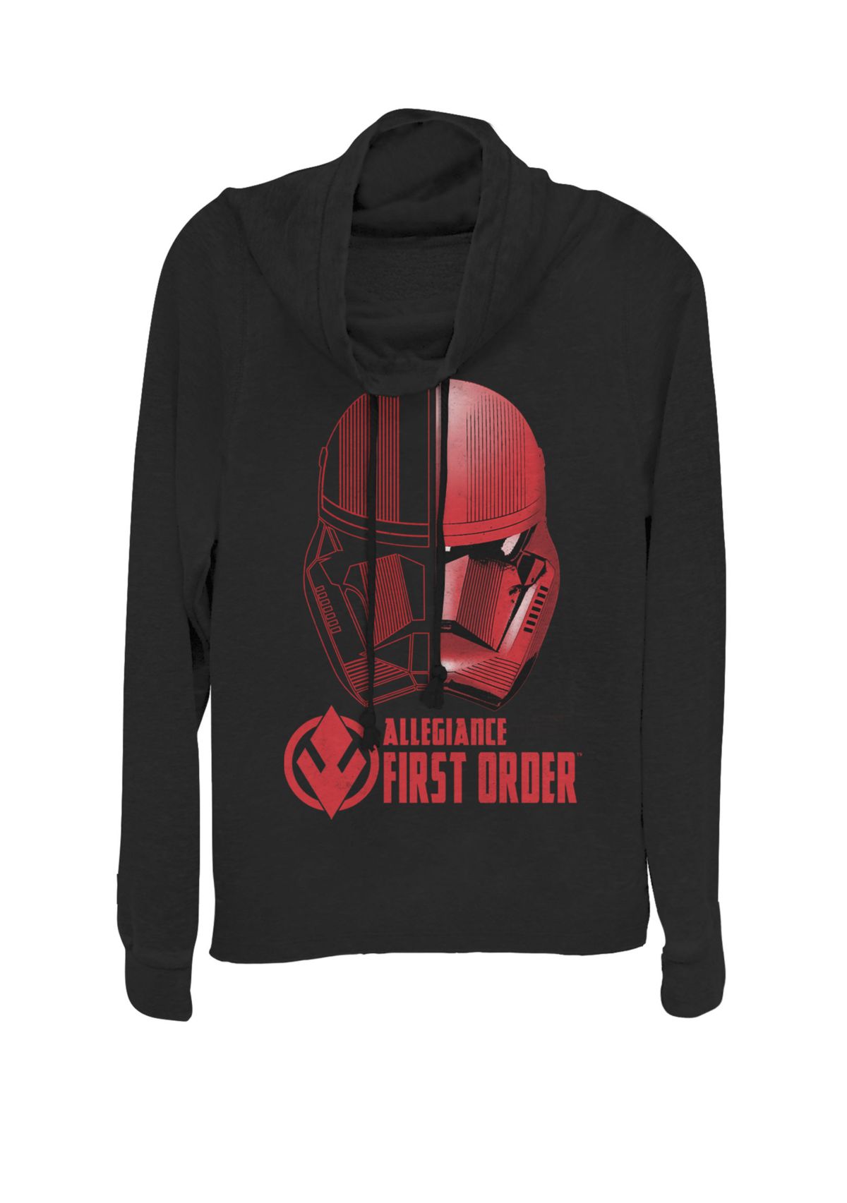 Rise of Skywalker Red Trooper First Order Allegiance Cowl Neck Graphic Pullover