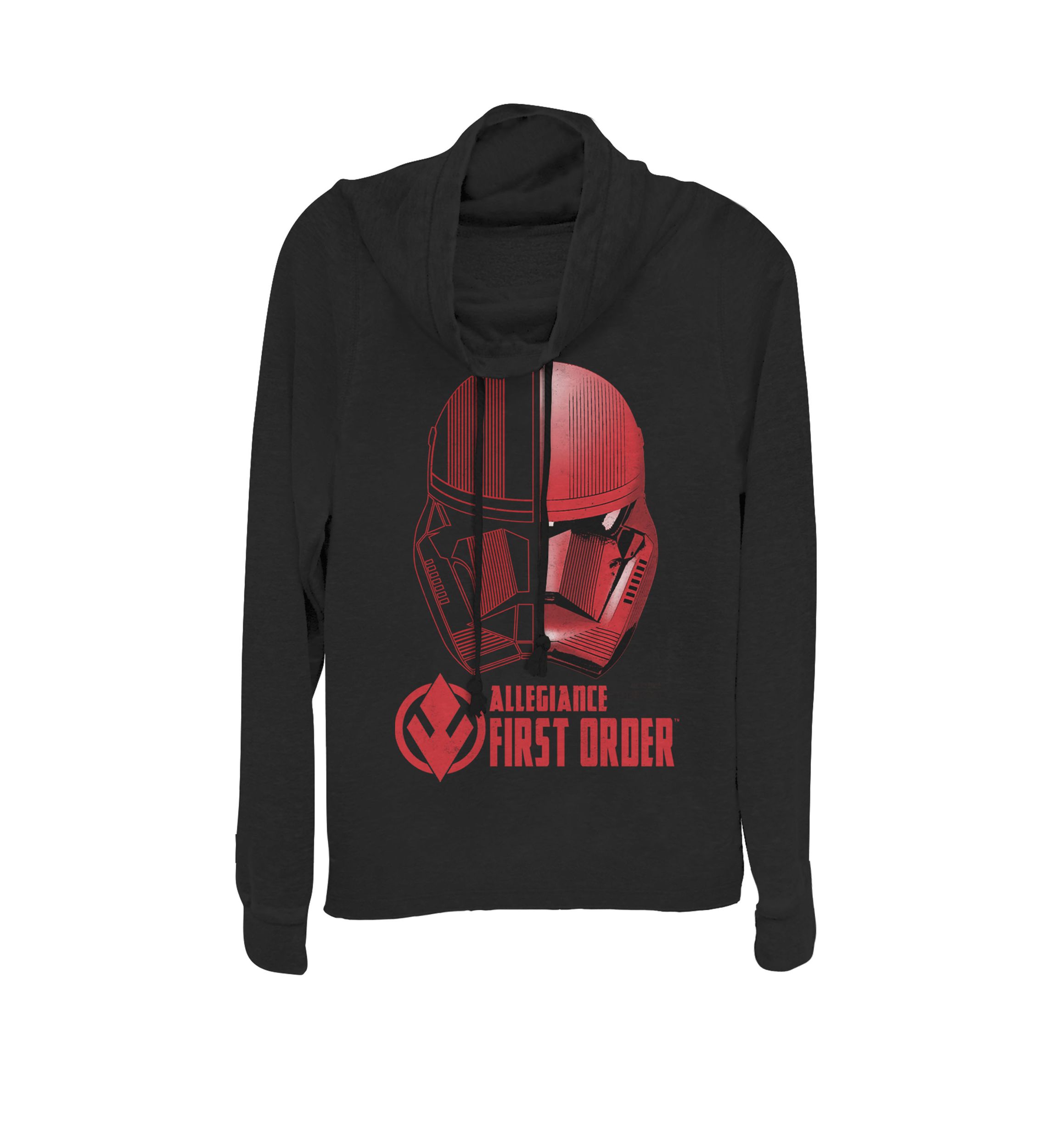 Rise of Skywalker Red Trooper First Order Allegiance Cowl Neck Graphic Pullover