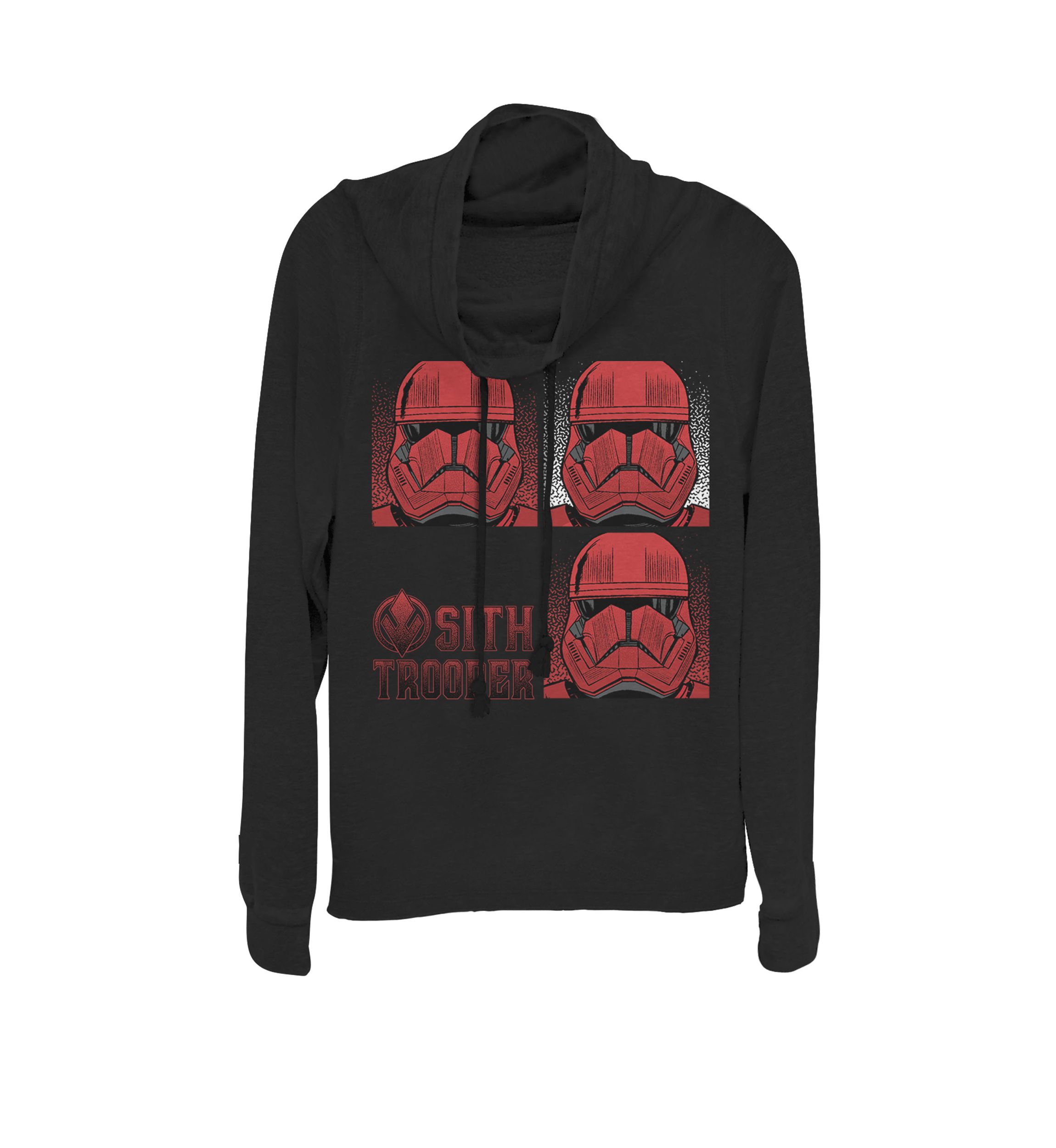 Rise Of Skywalker Sith Trooper Box Up Cowl Neck Graphic Pullover