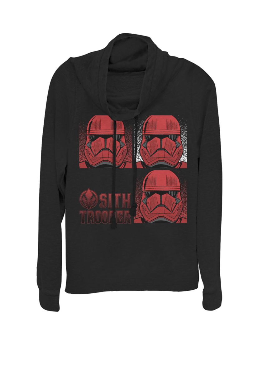 Rise Of Skywalker Sith Trooper Box Up Cowl Neck Graphic Pullover