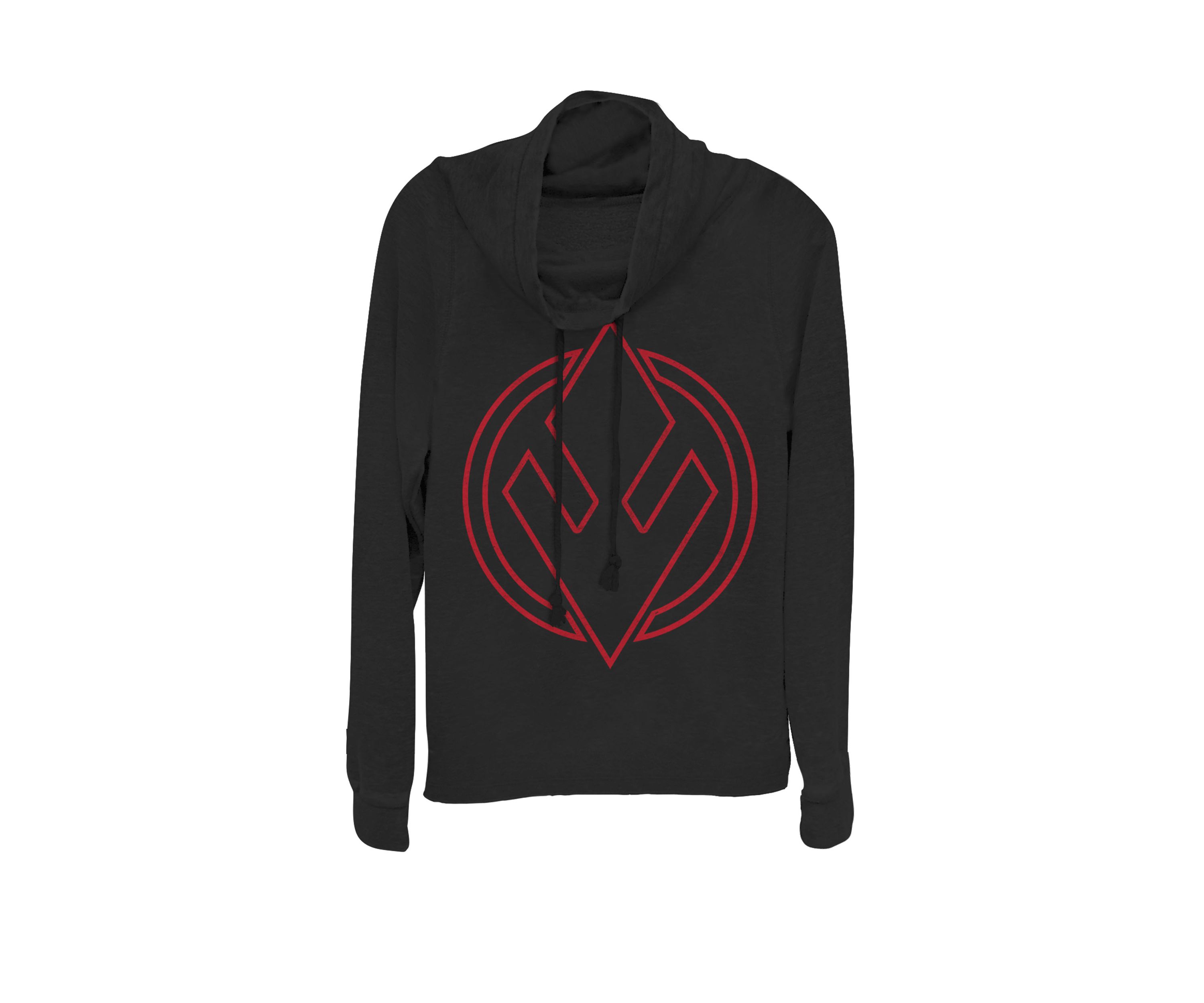 Rise of Skywalker Sith Trooper Emblem Outline Cowl Neck Graphic Pullover