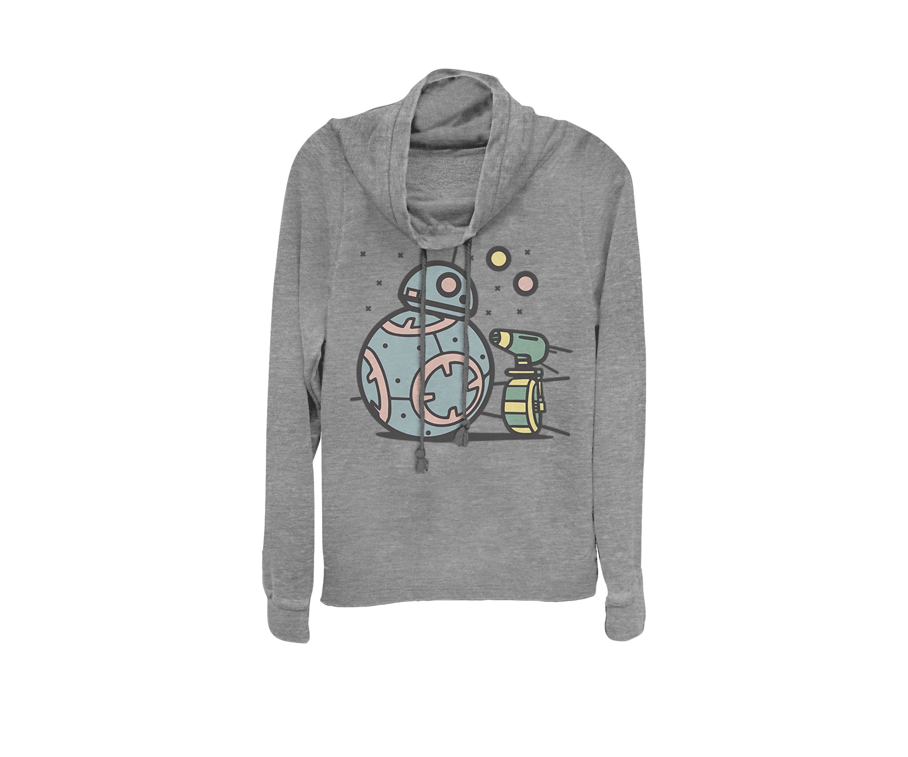 BB-8 D-O Pastel Droid Buddies Cowl Neck Graphic Pullover