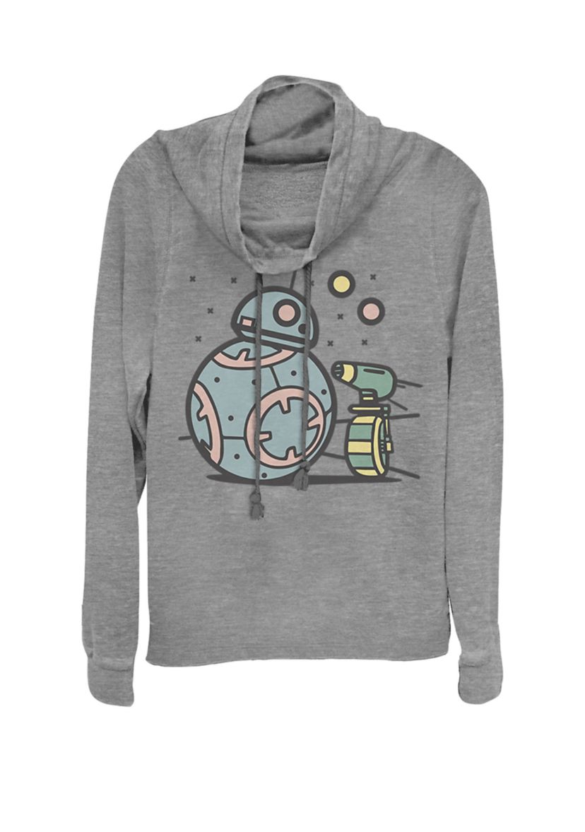 BB-8 D-O Pastel Droid Buddies Cowl Neck Graphic Pullover