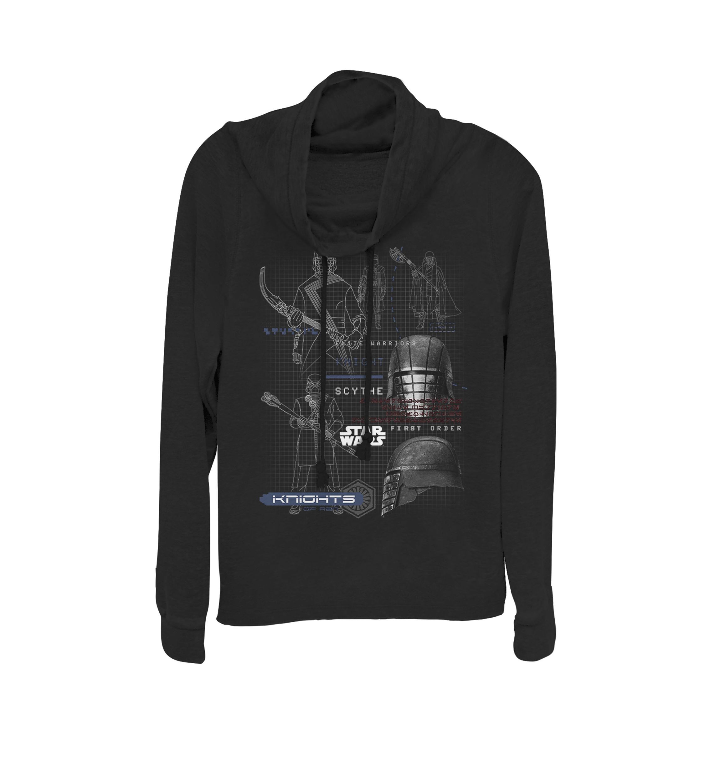 Rise Of Skywalker First Order Knights Of Ren Cowl Neck Graphic Pullover