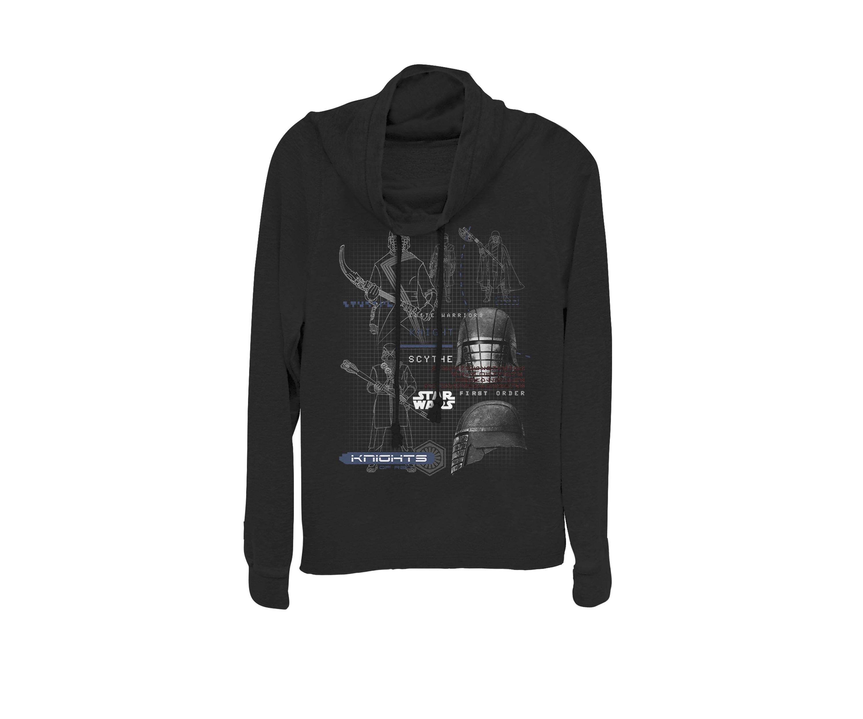 Rise Of Skywalker First Order Knights Of Ren Cowl Neck Graphic Pullover