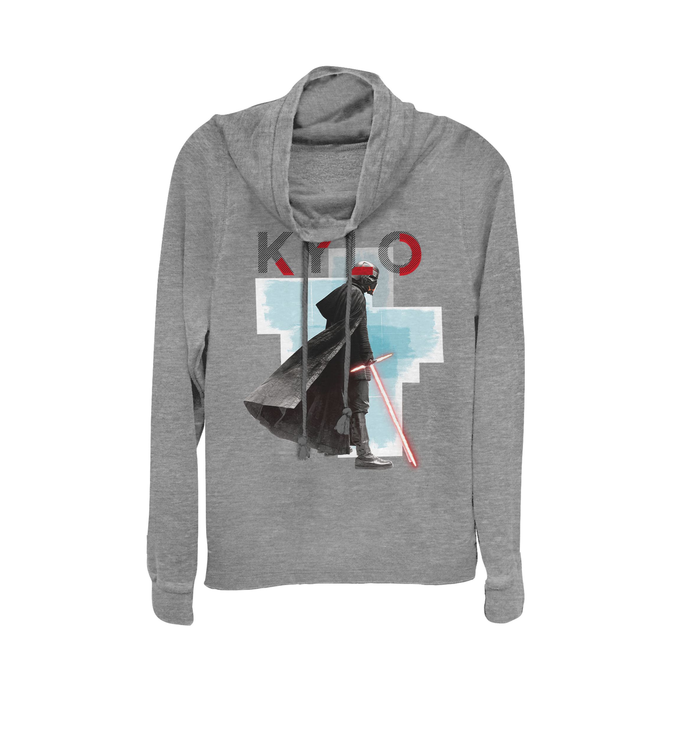 Rise Of Skywalker Kylo Ren Lightsaber Cowl Neck Graphic Pullover