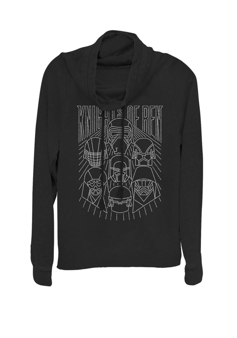 Rise Of Skywalker knights Of Ren Line Art Cowl Neck Graphic Pullover