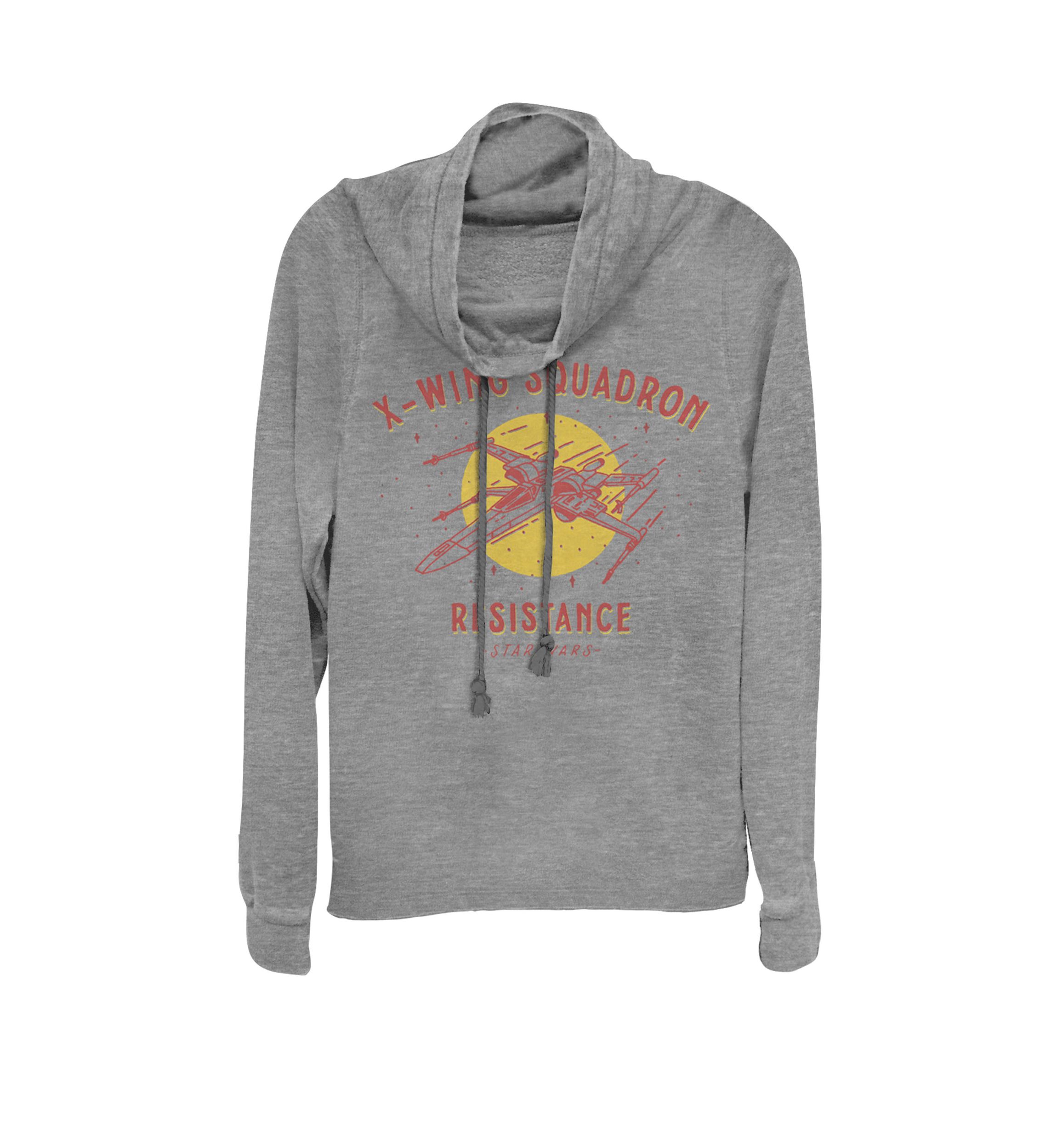 Rise of Skywalker X-Wing Squadron Resistance Cowl Neck Graphic Pullover