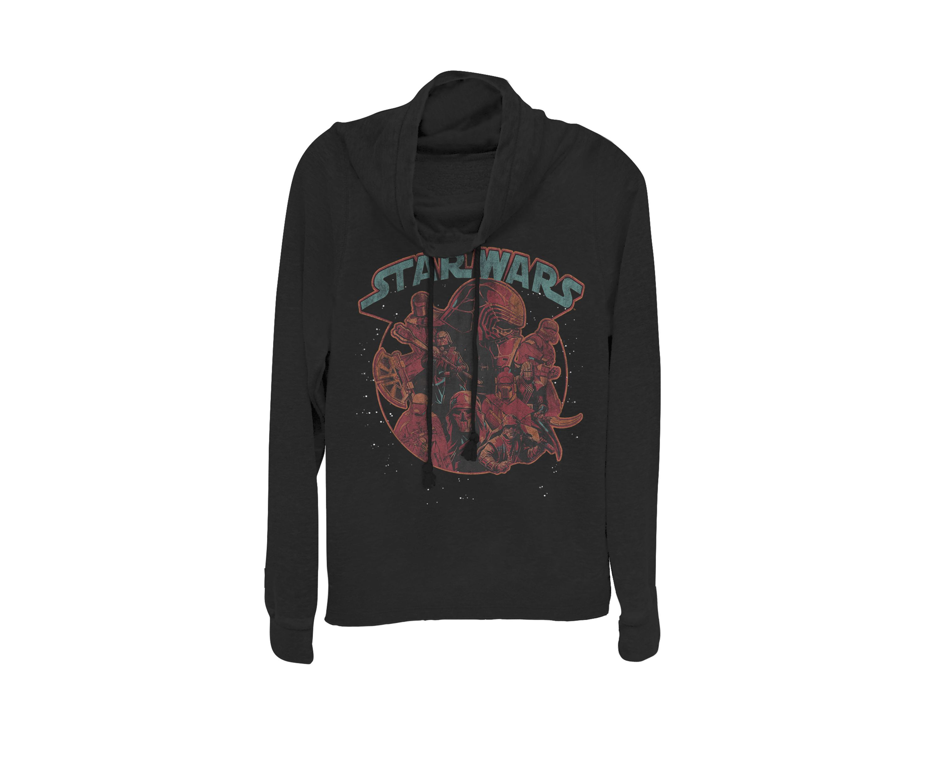 Rise Of Skywalker Retro Kylo Ren Knights Cowl Neck Graphic Pullover