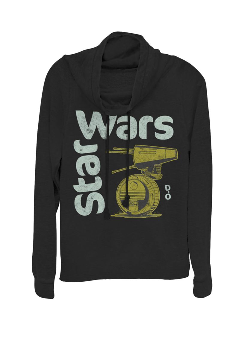 Retro D-O Droid Cowl Neck Graphic Pullover