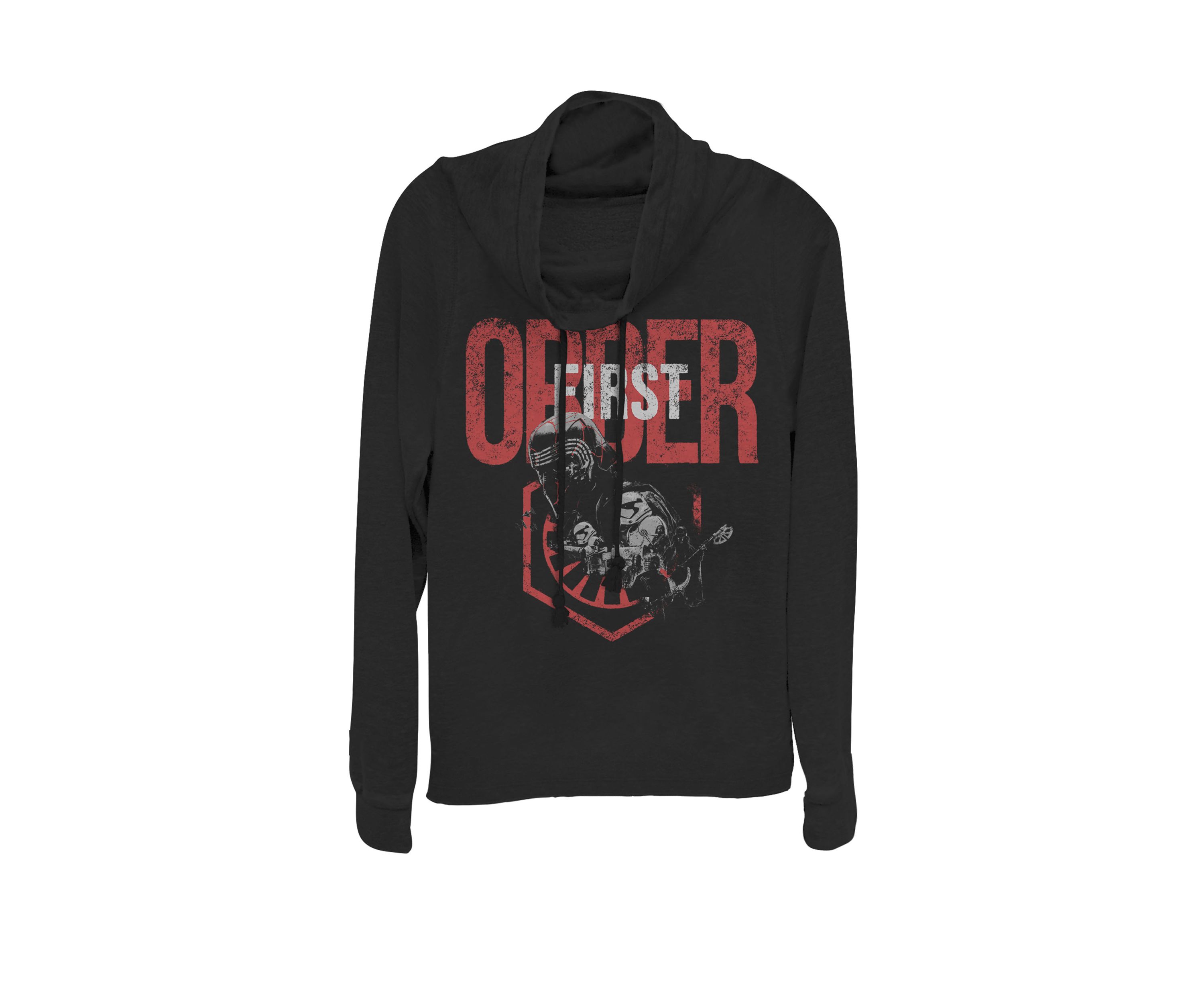 Rise of Skywalker New Order Kylo Ren Cowl Neck Graphic Pullover