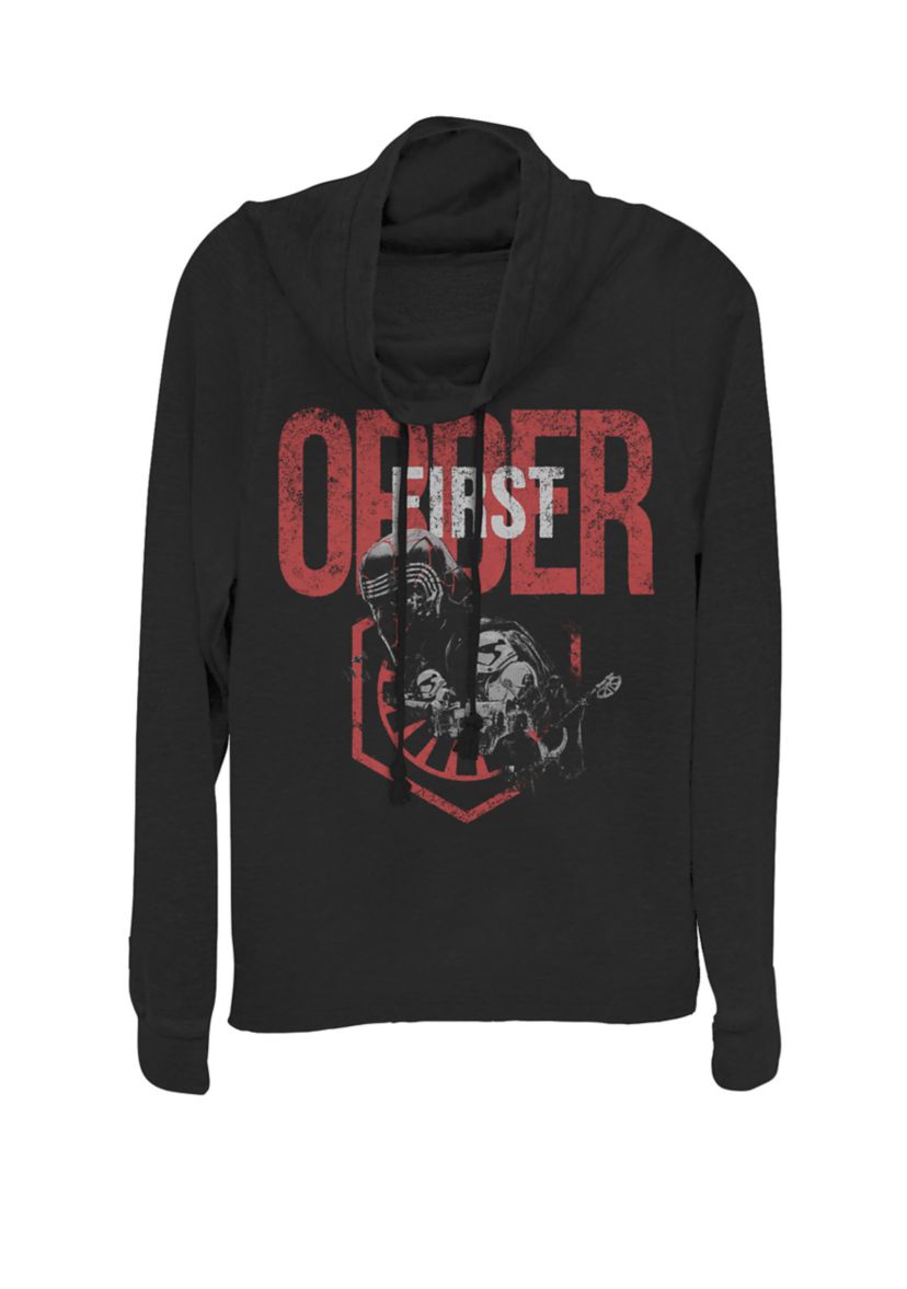 Rise of Skywalker New Order Kylo Ren Cowl Neck Graphic Pullover