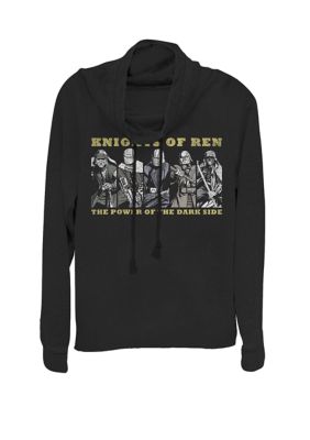 Star Wars Women's Rise Of Skywalker Knights Of Ren Power Of The Dark Side Cowl Neck Graphic Pullover, Black, XSmall