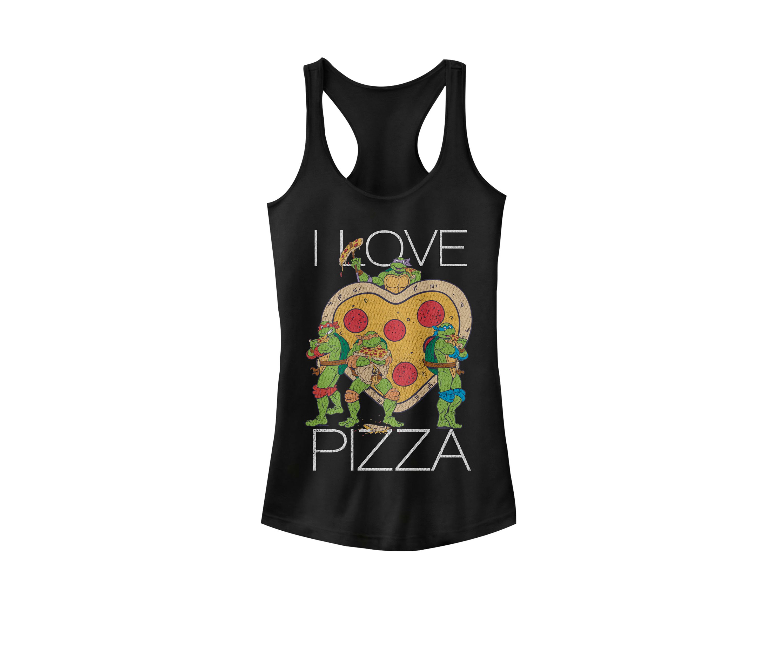 Teenage Mutant Ninja Turtles I Love Pepperoni Pizza Racerback Tank