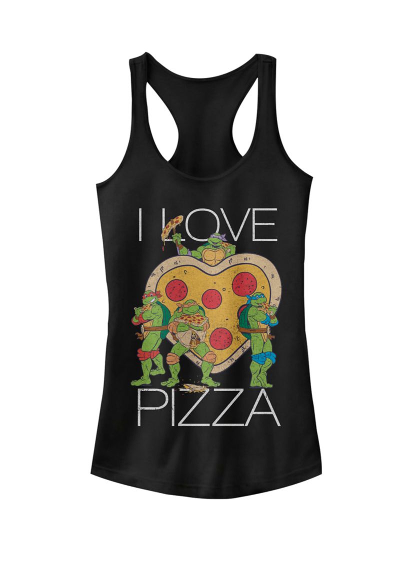 Teenage Mutant Ninja Turtles I Love Pepperoni Pizza Racerback Tank