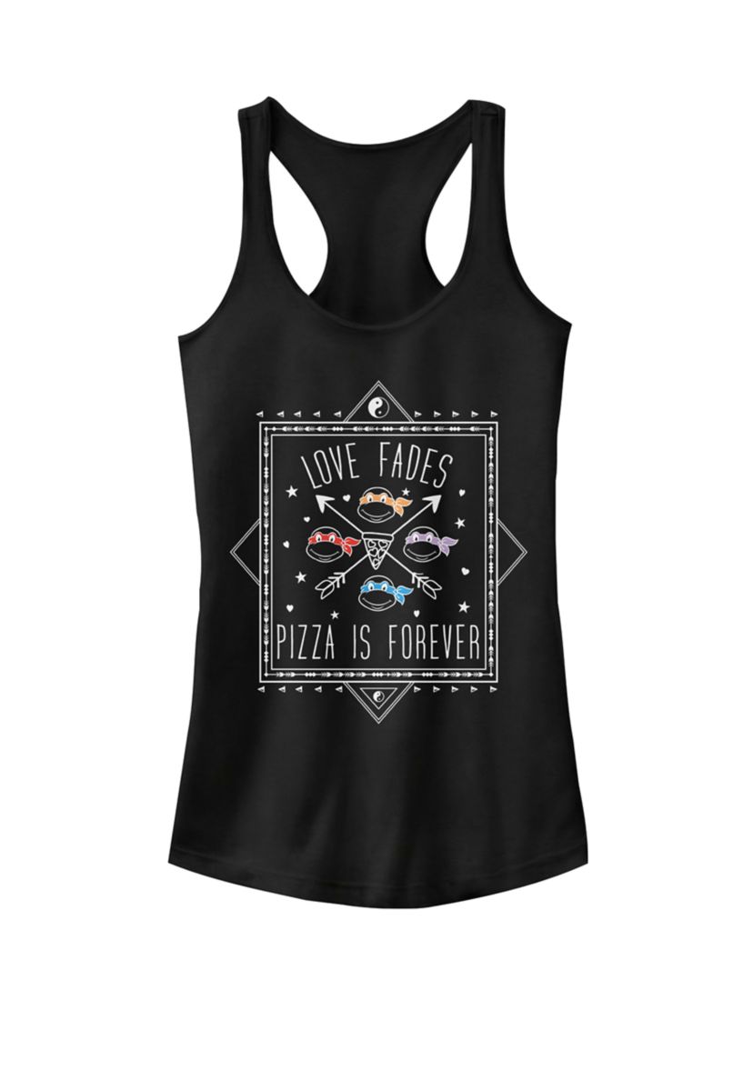 Teenage Mutant Ninja Turtles Love Fades Pizza Is Forever Racerback Tank