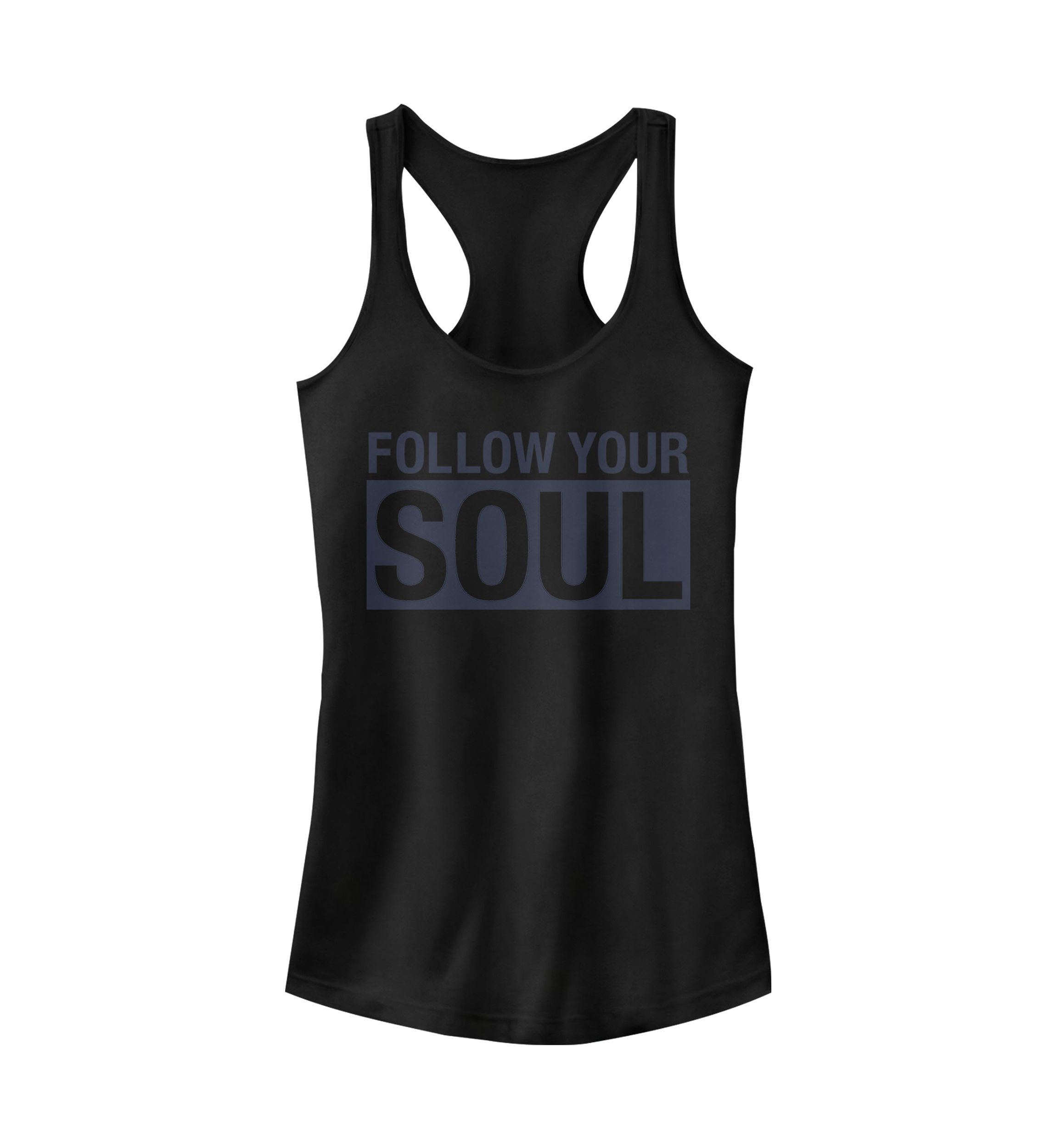 	  Juniors Follow Your Soul Boxed Tank Top  
