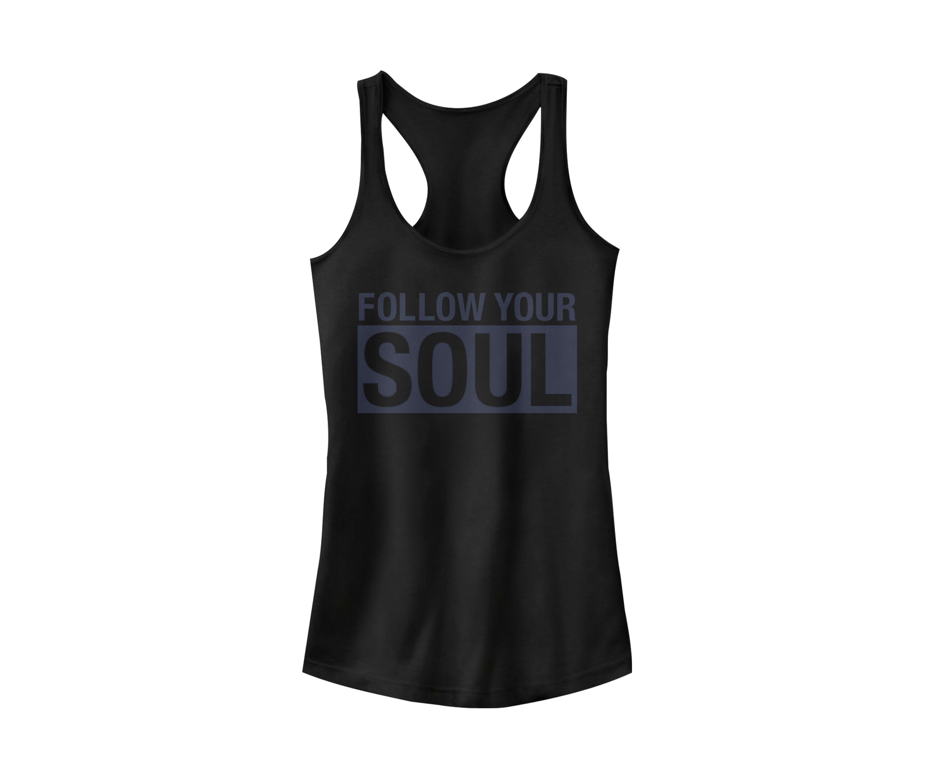 	  Juniors Follow Your Soul Boxed Tank Top  